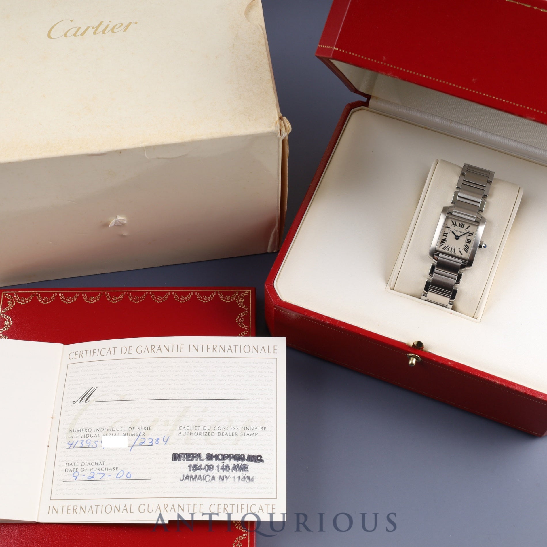 Cartier Tank Francaise SM W51008Q3 Quartz Cal.057 SS SS White Roman Dial Box Booklet Warranty (2006) Overhauled