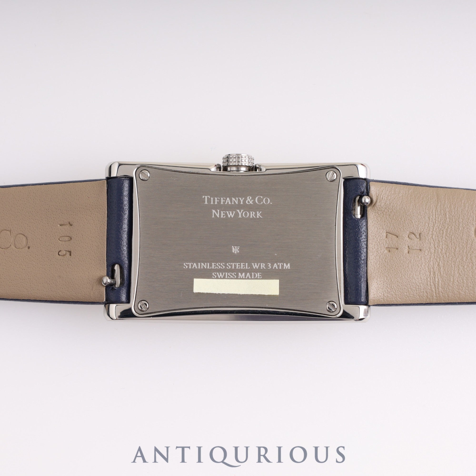 TIFFANY EASTWEST MINI 3668644 Quartz Genuine leather strap Navy dial Comes with a spare long strap