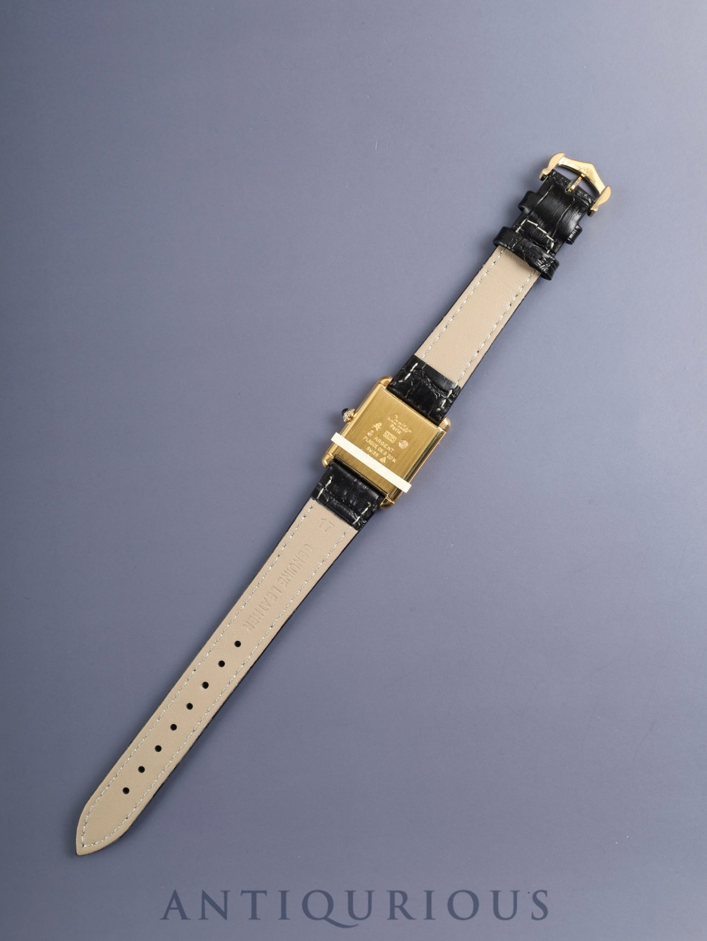 カルティエ マストタンク LM 手巻き Cal.78-1 SV925 革 純正ピンバックル（GP） アイボリーローマン文字盤（SWISS表記）オーバーホール済み 新品仕上げ済み