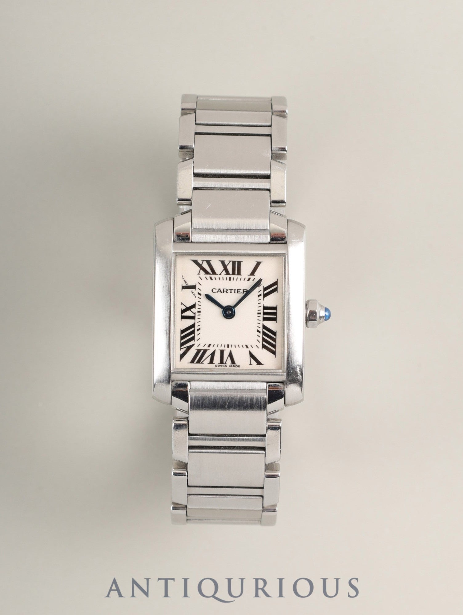 カルティエ タンクフランセーズ SM W51008Q3 / 2384 クォーツ SS SS ホワイト文字盤 箱 冊子 保証書 オーバーホール済み