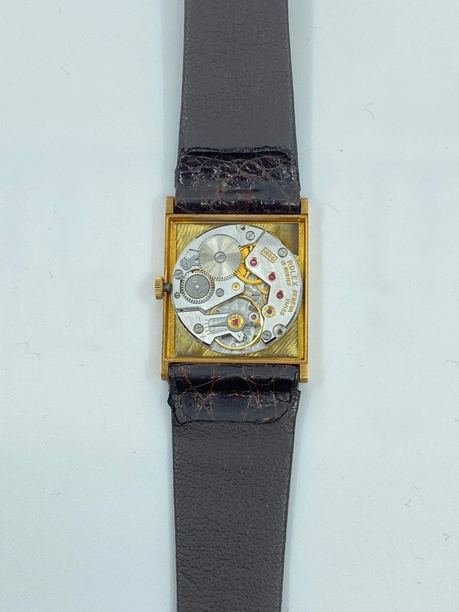 DOCG　オーダー品 Rolex Cellini 4014, manual winding, Cal. 1600, 750YG, leather