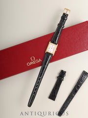 Omega De Ville Quartz Cal. 279.001 SS/GP Leather Original Pin Buckle (GP) White Roman Dial (SWISS MADE) Box Original Leather Strap Included Overhauled