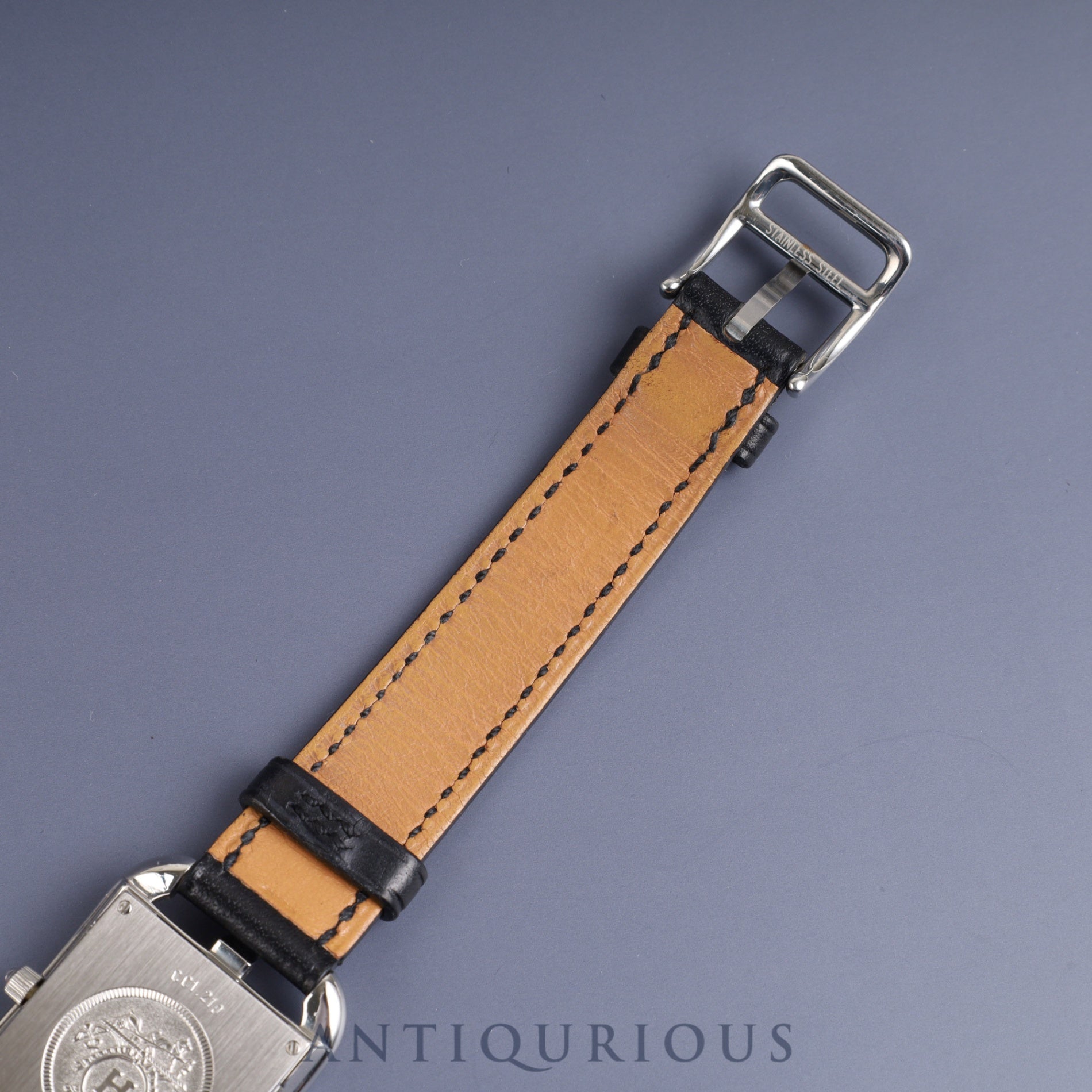 Hermes Cape Cod CC1.210 Quartz Cal.976.001 SS Genuine leather strap Genuine buckle (SS) Gray dial Overhauled