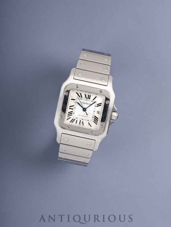 カルティエ サントス ガルベ LM W20055D6 / 2319 自動巻き Cal.120 SS SS シルバーギョーシェ文字盤 オーバーホール済み