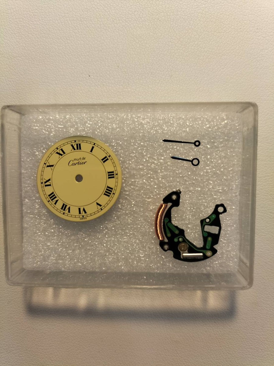 カルティエ ヴァンドーム VLC SM 590004 クォーツ Cal.90 SV925 純正革ベルト 純正尾錠（GP）アイボリーローマン文字盤 冊子 保証書（1990年）オーバーホール済み