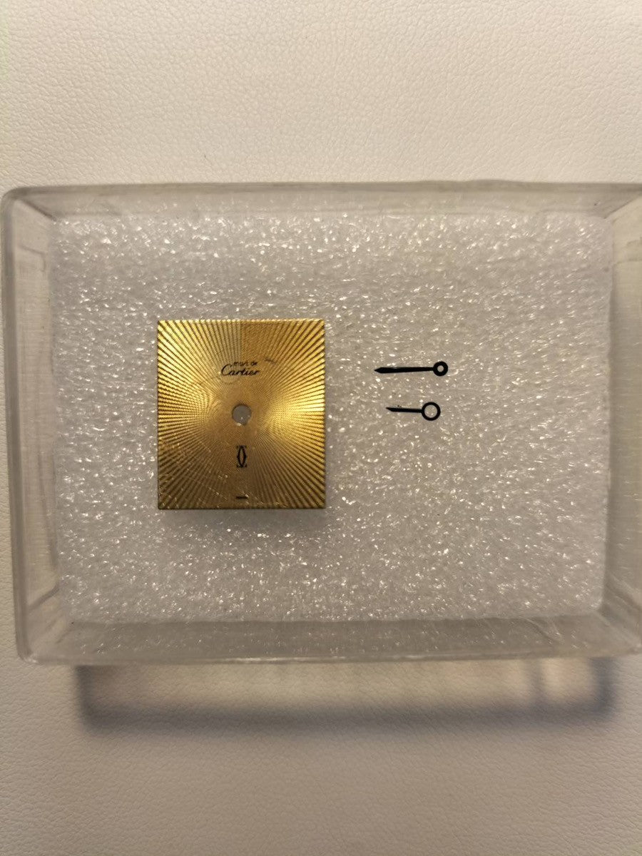 Cartier Must Tank SM Manual Winding Cal. 78-1 SV925 Genuine Buckle (GP) Sunray Dial Overhauled and Finished to Look Like New