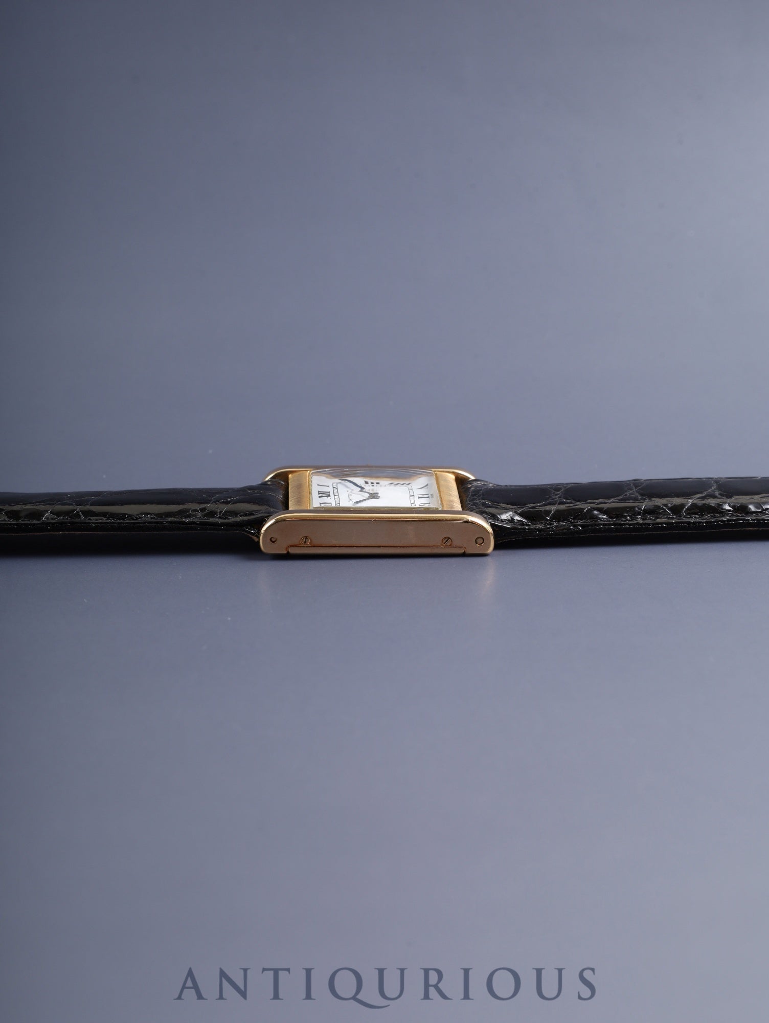 カルティエ タンクノーマル ノルマル LM 81710552 / 7809 手巻き Cal.78-1（2512） 750YG 革 純正ピンバックル（GP）ホワイト文字盤（PARIS表記） オーバーホール済み