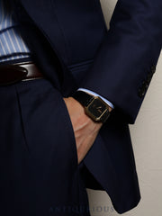 Chopard LUC U2130 Manual Winding Caliber 895 AU750 Leather Watch with Aftermarket Buckle (GP) Onyx Dial Booklet Warranty Card (1979) Warranty Registration Card Genuine Leather Strap Overhauled