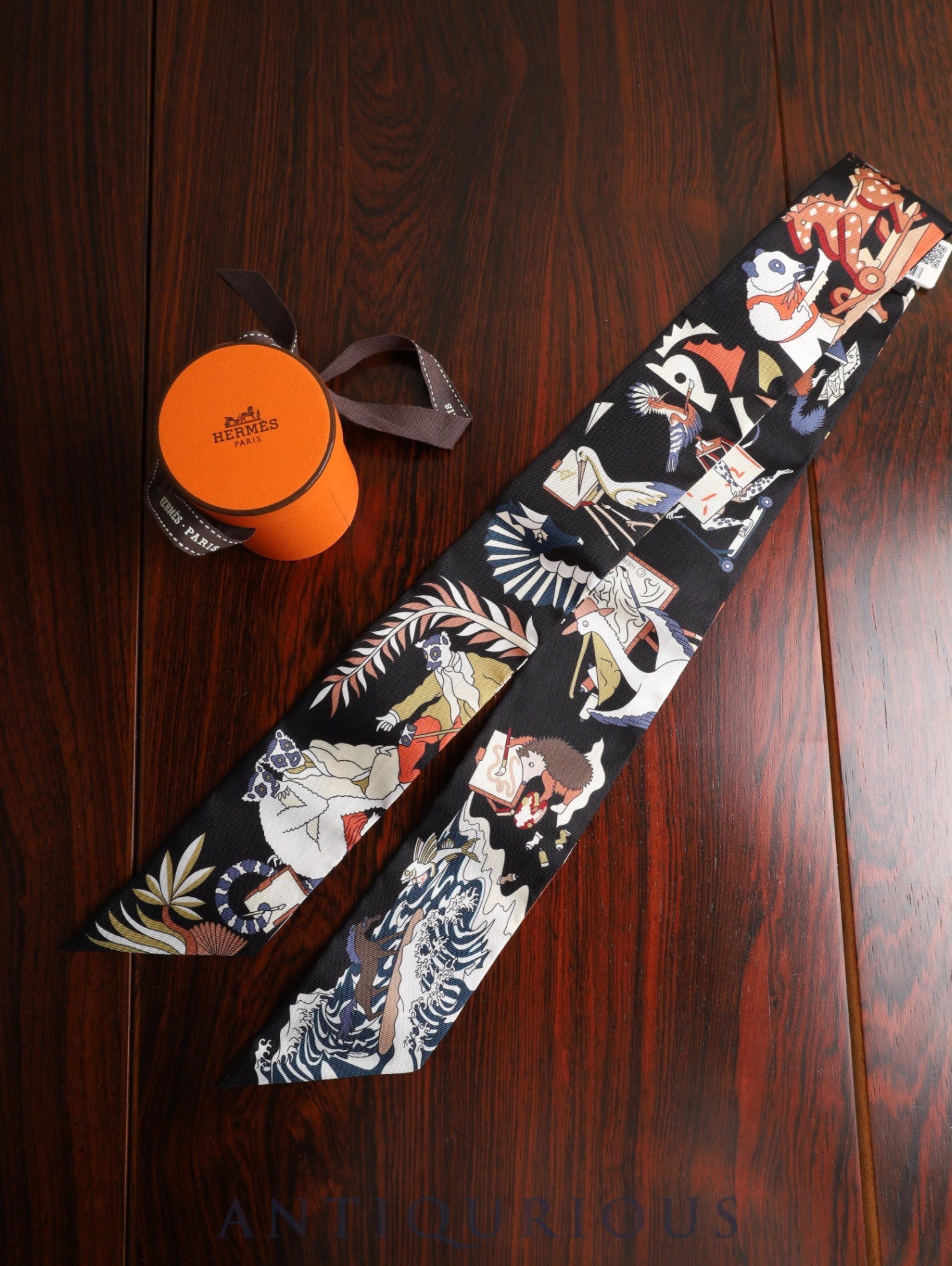 エルメス ツイリー ACADEMIA HIPPICA アカデミア・イピカ SILK100% 箱 タグ