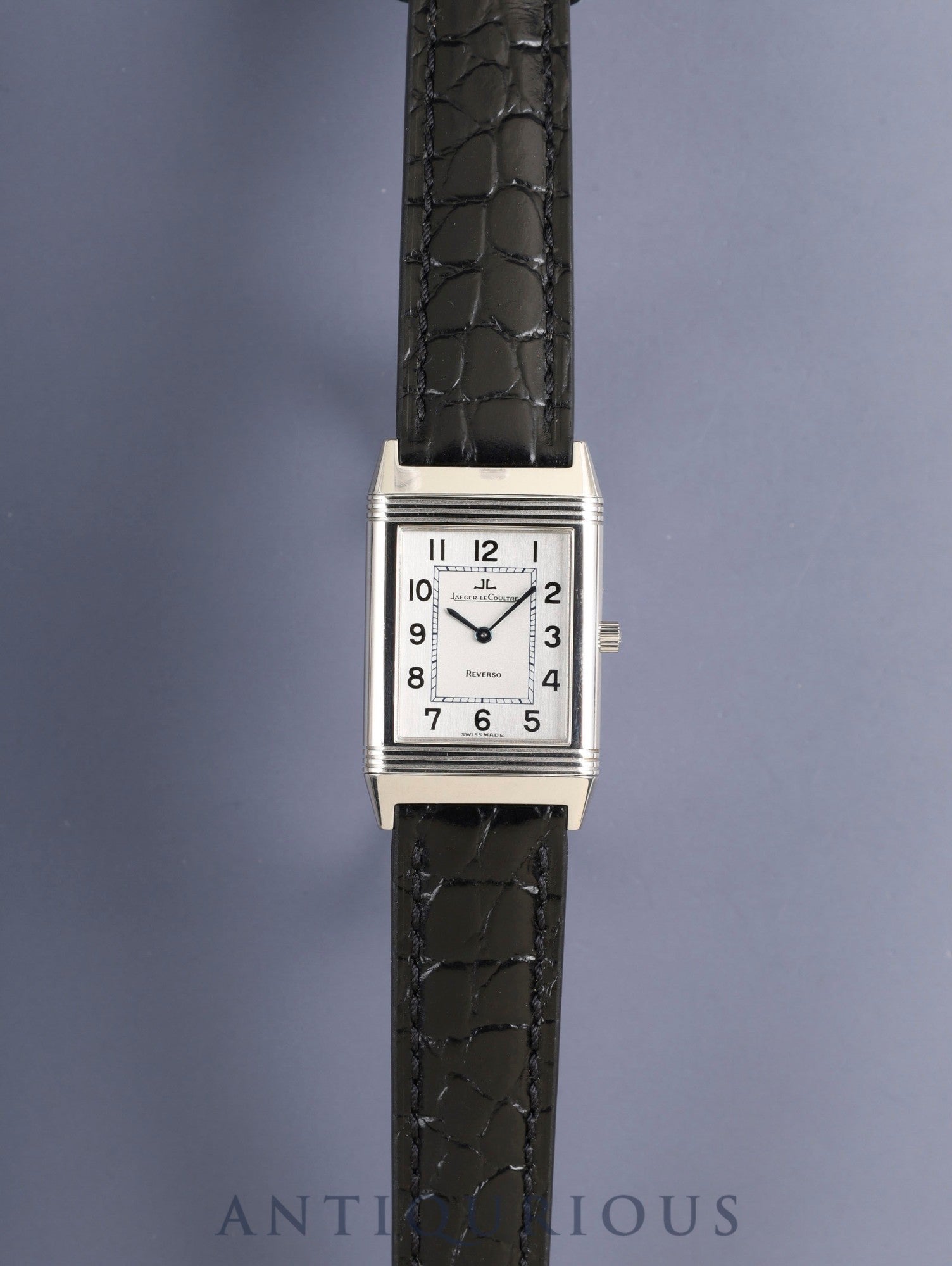 ジャガー・ルクルト レベルソ クラシック 250.8.86 手巻き Cal.846/1 SS 革 純正バックル（SS）シルバーアラビア文字盤（SWISS MADE表記）オーバーホール済み