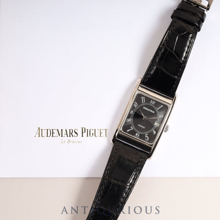 AUDEMARS・PIGUET オーデマ・ピゲ EDWARD PIGUET エドワードピゲ 15015BC.OO.D001CR.01 自動巻き Cal.2140 WG 革 ブラックアラビア文字盤 1994～2000年製