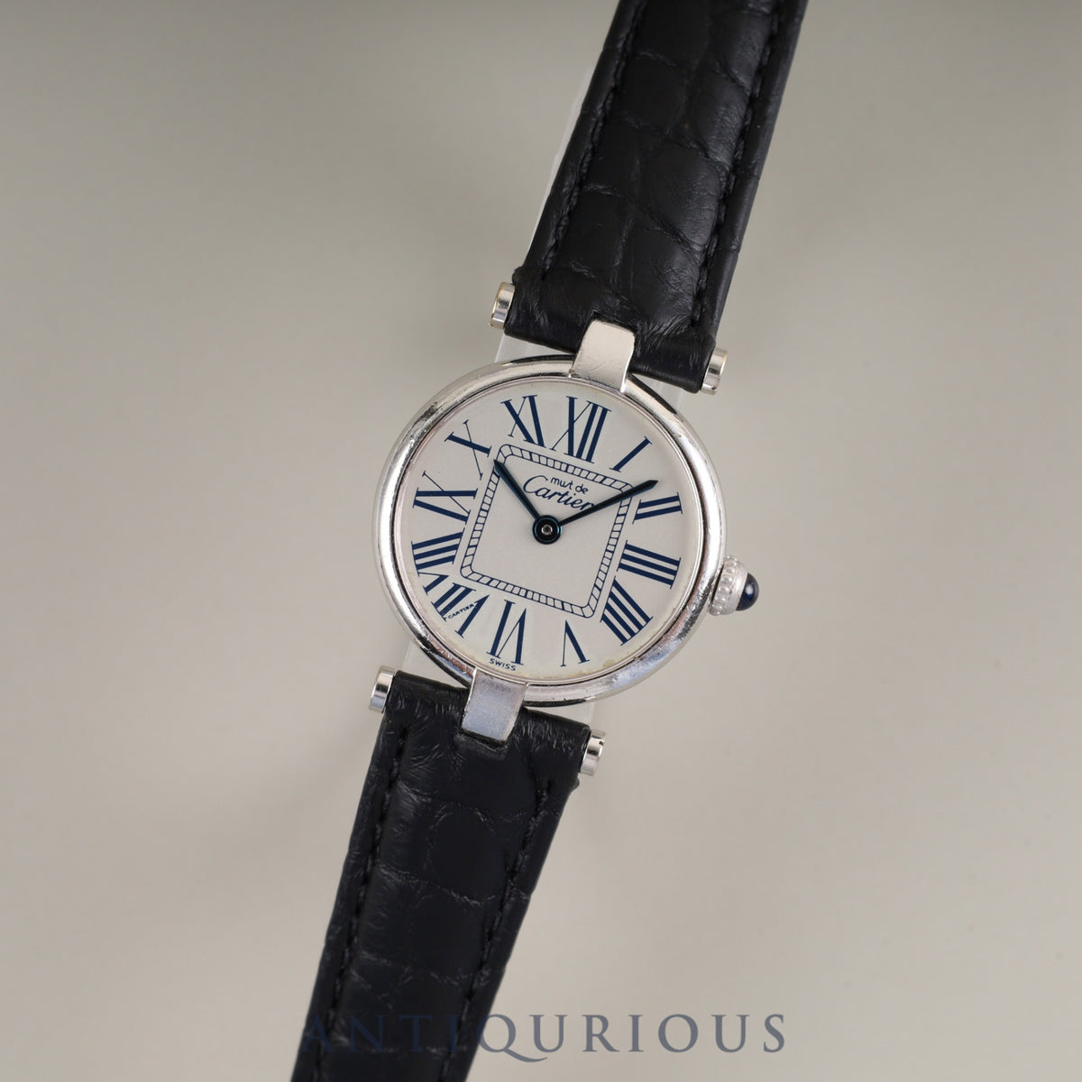 Cartier Must Vendome VLC SM W1007165 / 1850 Quartz Cal.90 SV925 Leather Genuine D-buckle (SS) Opalan dial Overhauled