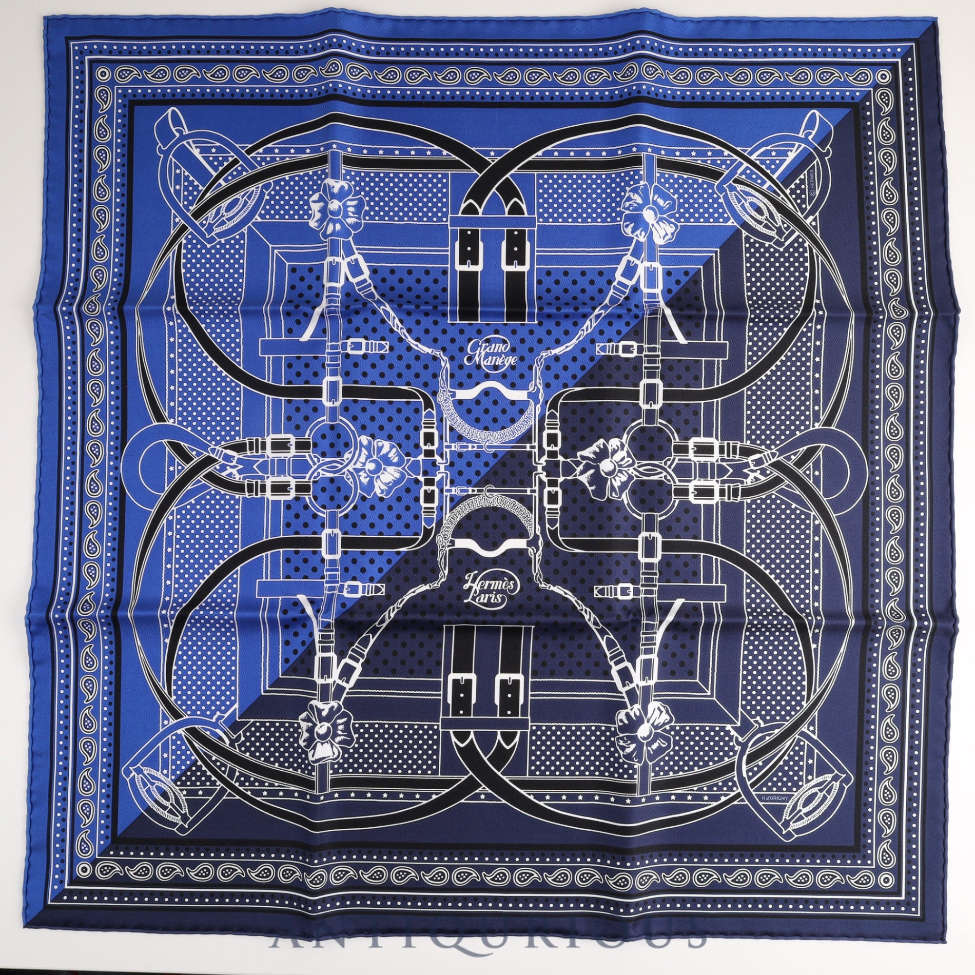 Hermes Scarf Carre 55 Grand Manege SILK 100% Box