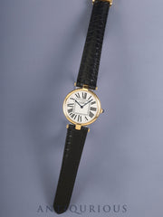 Cartier Must Vendome VLC LM W1005454 / 590003 Quartz Cal.90 SV925 Leather Genuine Deployant Buckle (GP) Opaline Dial (SWISS) Overhauled