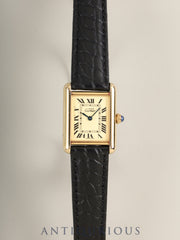 カルティエ マストタンク MM W1017354 / 2415 クォーツ Cal.057 SV925 革 純正Dバックル（GP）アイボリーローマン SWISS MADE表記 オーバーホール済み