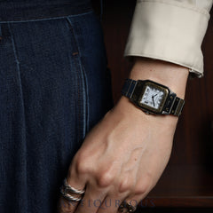 Cartier Santos Galbee LM 2961 Automatic, Stainless Steel/Yellow Gold, White Roman Dial, Completely Serviced at a Cartier Boutique