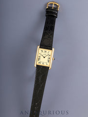 Cartier Must Tank LM 6 Hand-wound Cal.78-1 SV925 Leather Genuine Pin Buckle (GP) Ivory Roman Dial (SWISS Dial) Overhauled