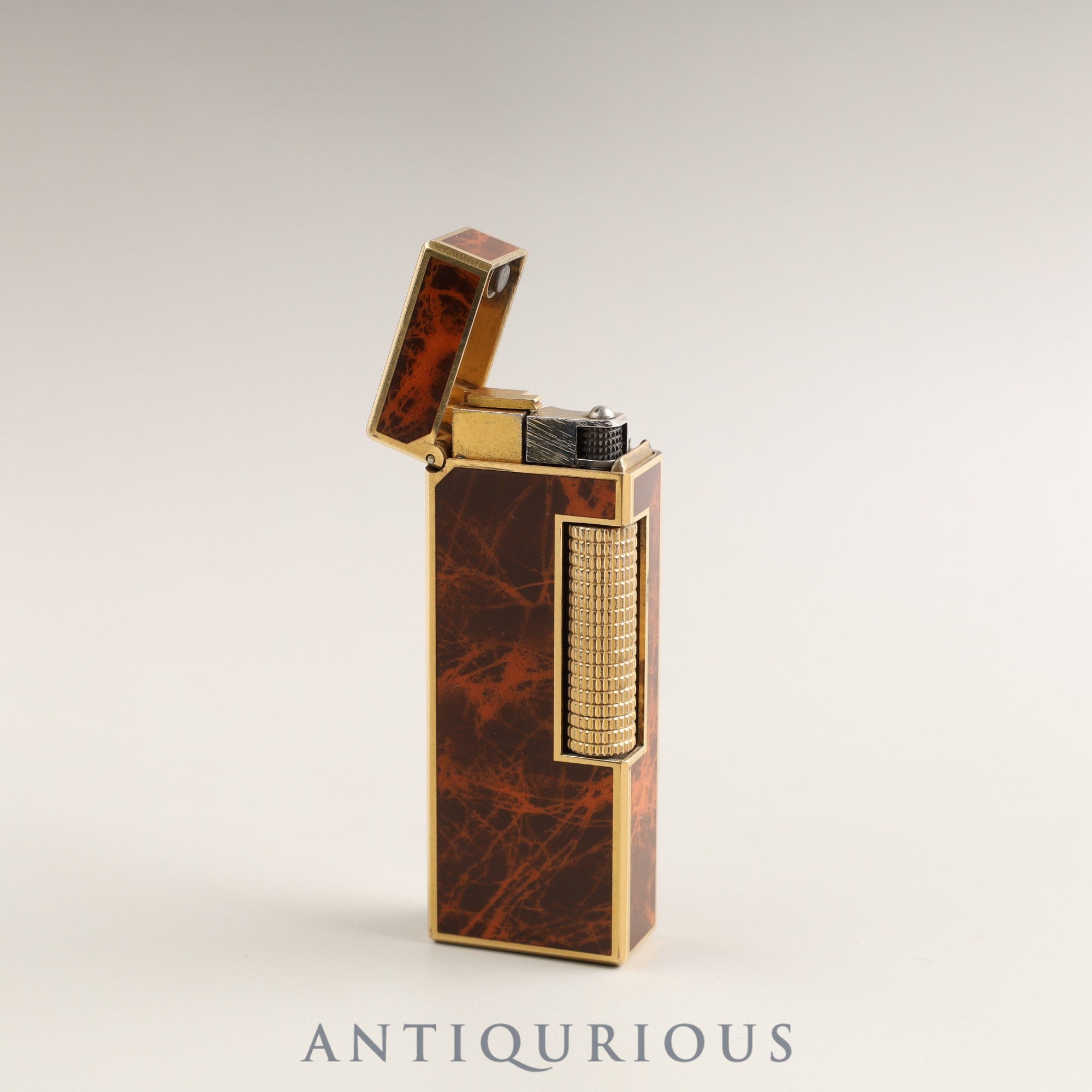 DUNHILL Lighter MINI HADSON Marble Brown Marble Look GP Machine Adjusted