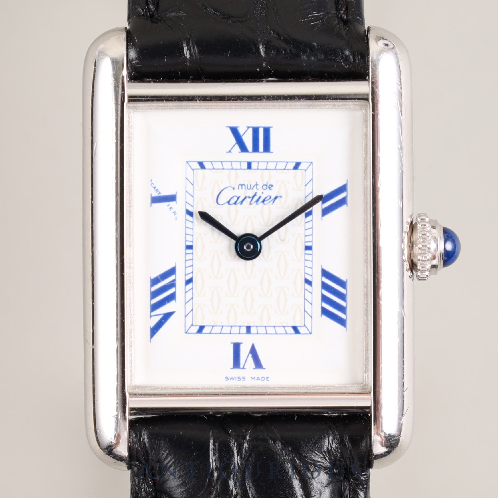 CARTIER カルティエ マストタンク MM QZ W1014054 / 2416 SV925 革 純正Dバックル（SS）ホワイトローマン文字盤 カルティエブティックコンプリートサービス（フルメンテナンス）済み