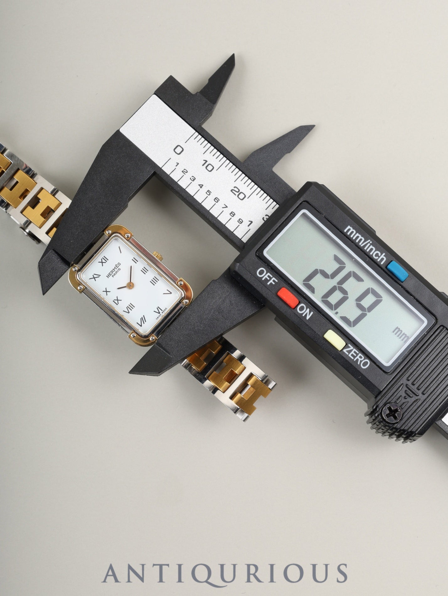 エルメス クロアジュール CR1.240 クォーツ Cal.976.001 SS/GP  SS/GP ホワイト文字盤 オーバーホール済み