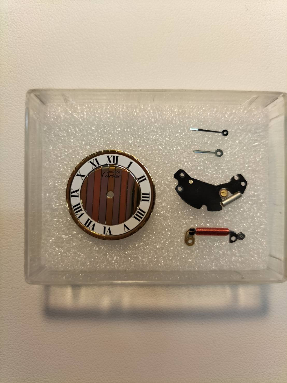 Cartier Must Vendome VLC SM 18 Quartz Cal. 81 SV925 Leather Original Pin Buckle (GP) Front Trinity Dial Box Overhauled