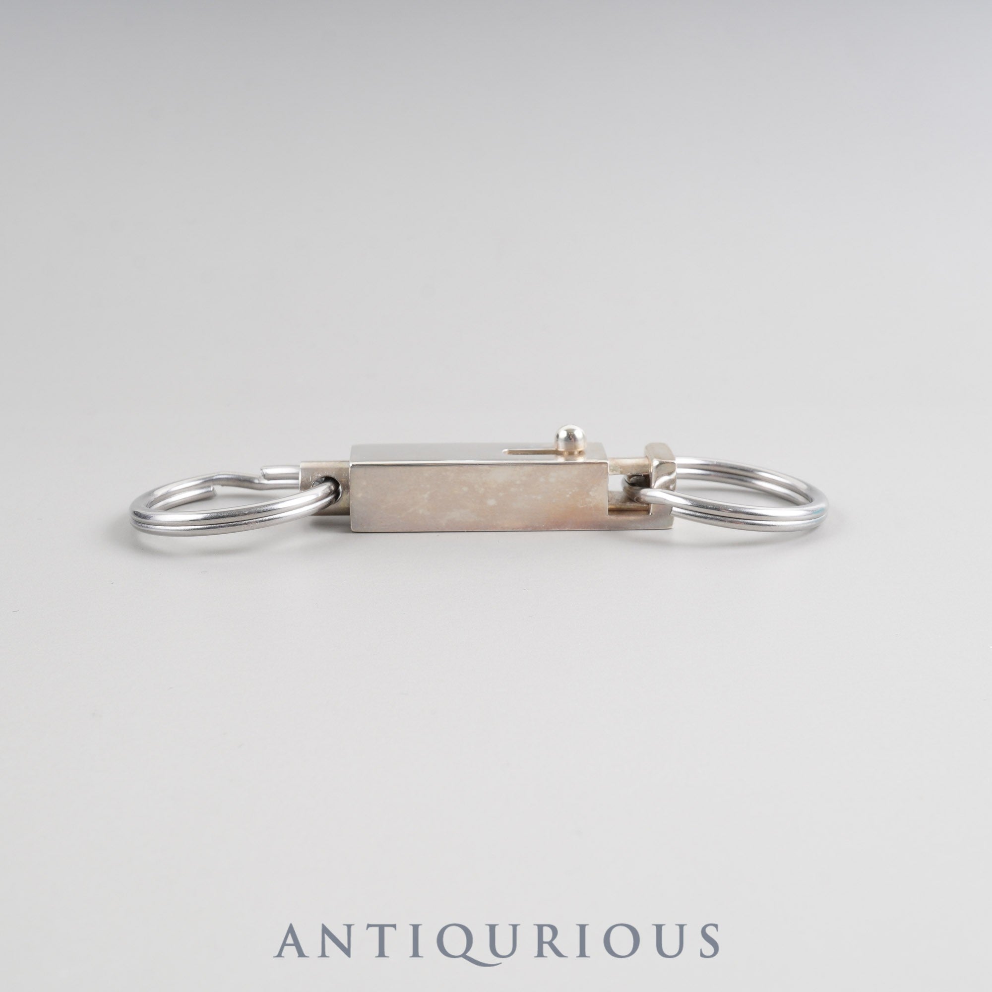 Tiffany Engine Turn Double Key Ring, 925 x Metal, Box, Dust Bag