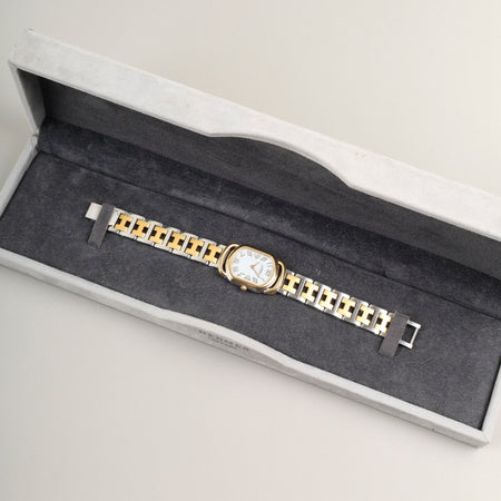 エルメス ラリー クォーツ Cal.976.001 SS/GP SS/GP ホワイト文字盤 ケース オーバーホール済み