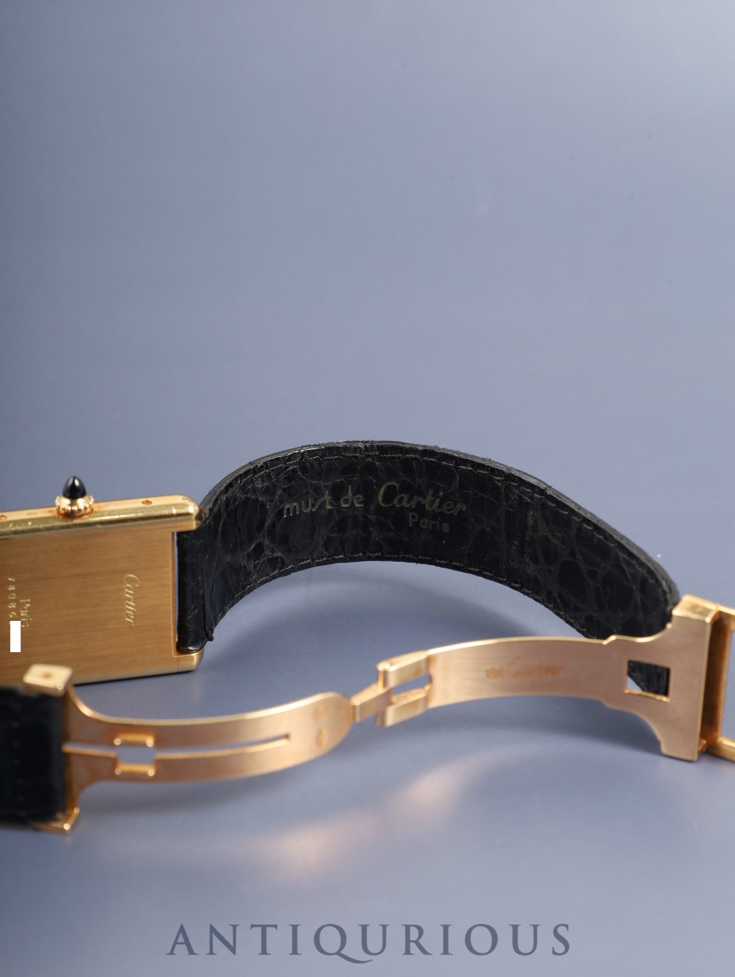 カルティエ タンクルイカルティエ LM 78086 手巻き Cal.2512-1 750YG 純正革ベルト  純正Dバックル（18K）  ホワイトローマン文字盤（PARIS表記） オーバーホール済み