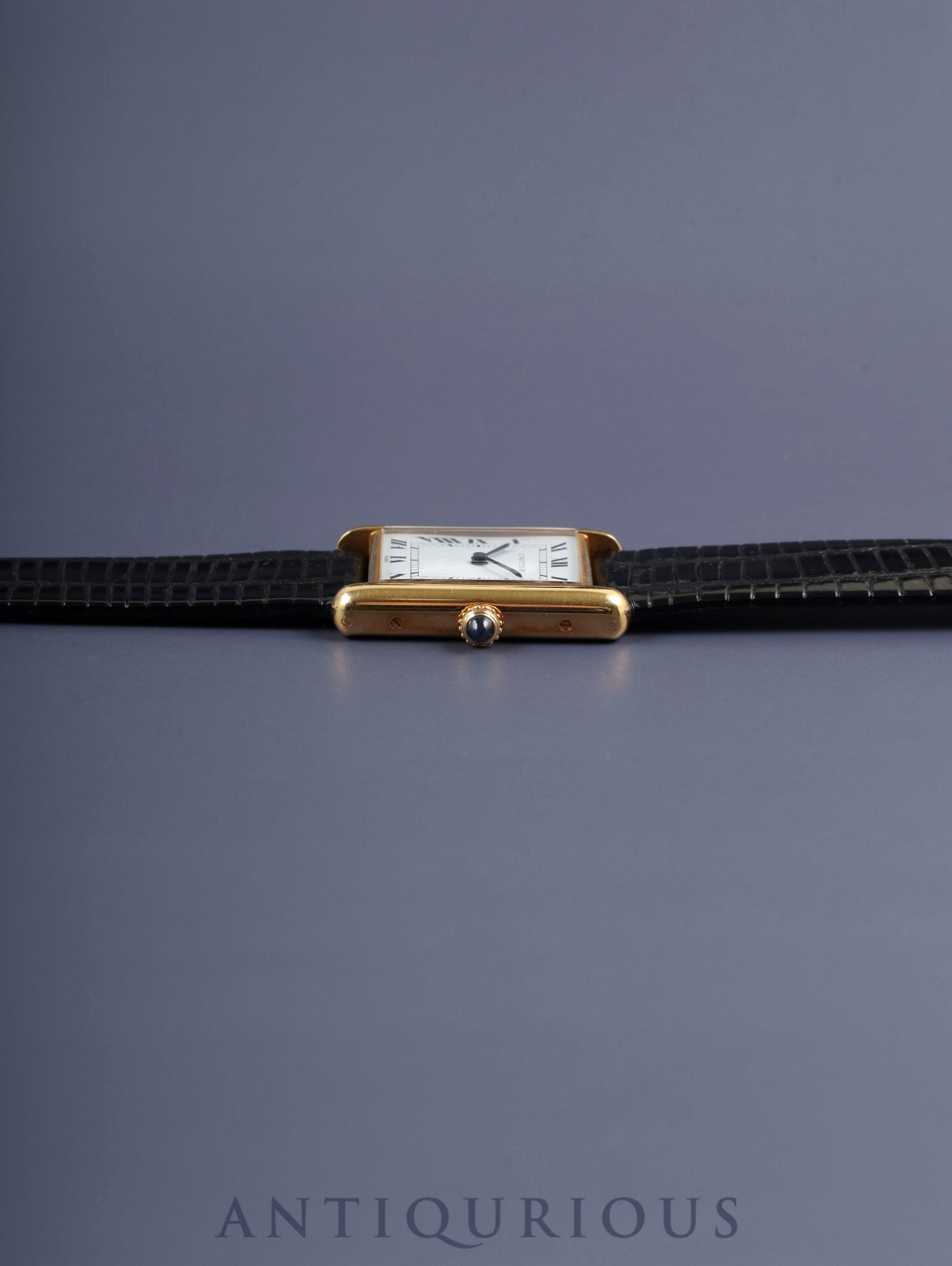 カルティエ タンクルイカルティエ LM 7808 手巻き Cal.ETA2512-1 / 78-1 750YG  純正尾錠（GP）ホワイトローマンPARIS文字盤 保証書 オーバーホール済み