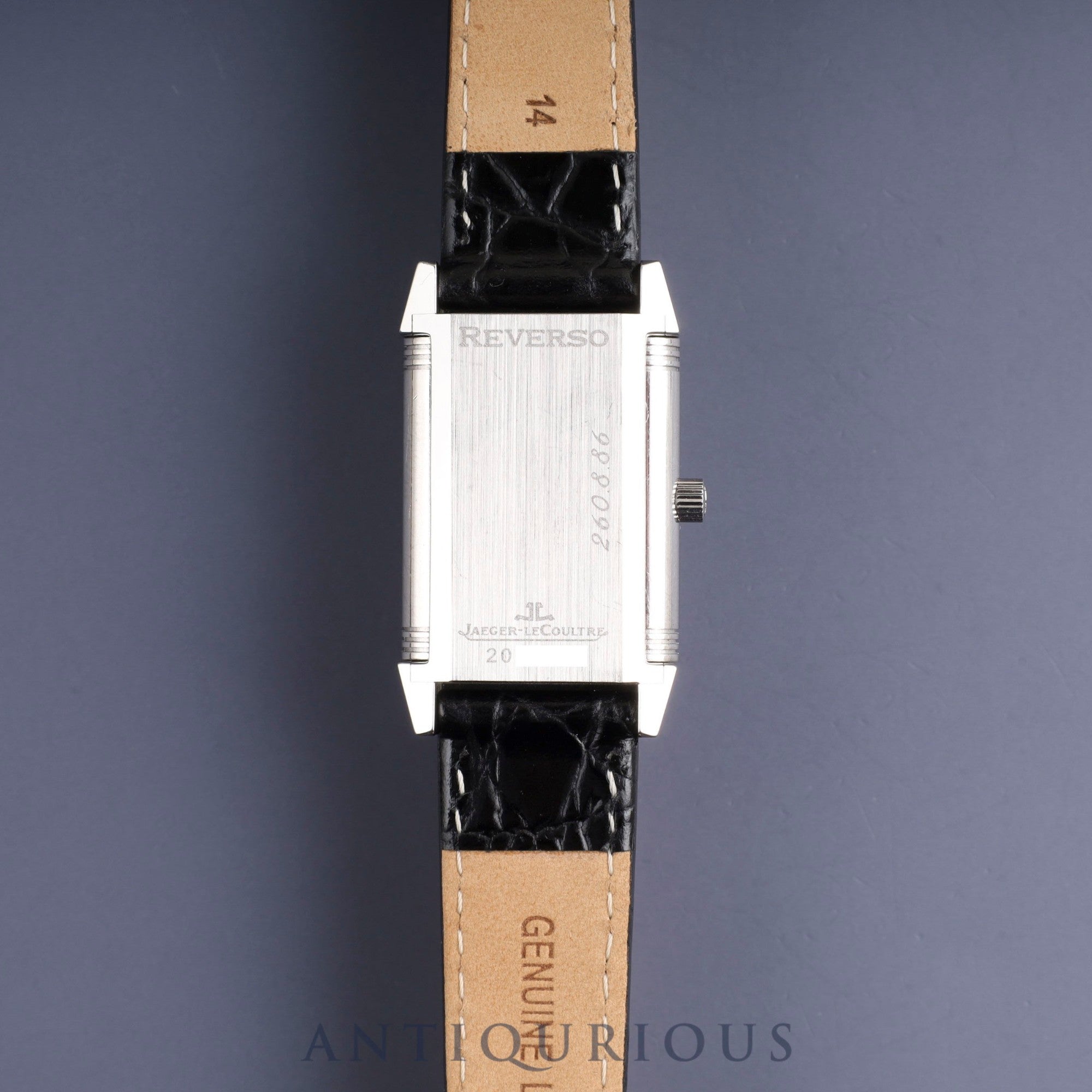 Jaeger-LeCoultre Reverso Lady 260.8.86 Cal.846/1 Manual winding SS Leather Genuine buckle (SS) Silver dial Genuine leather replacement strap Overhauled *Case back engraved