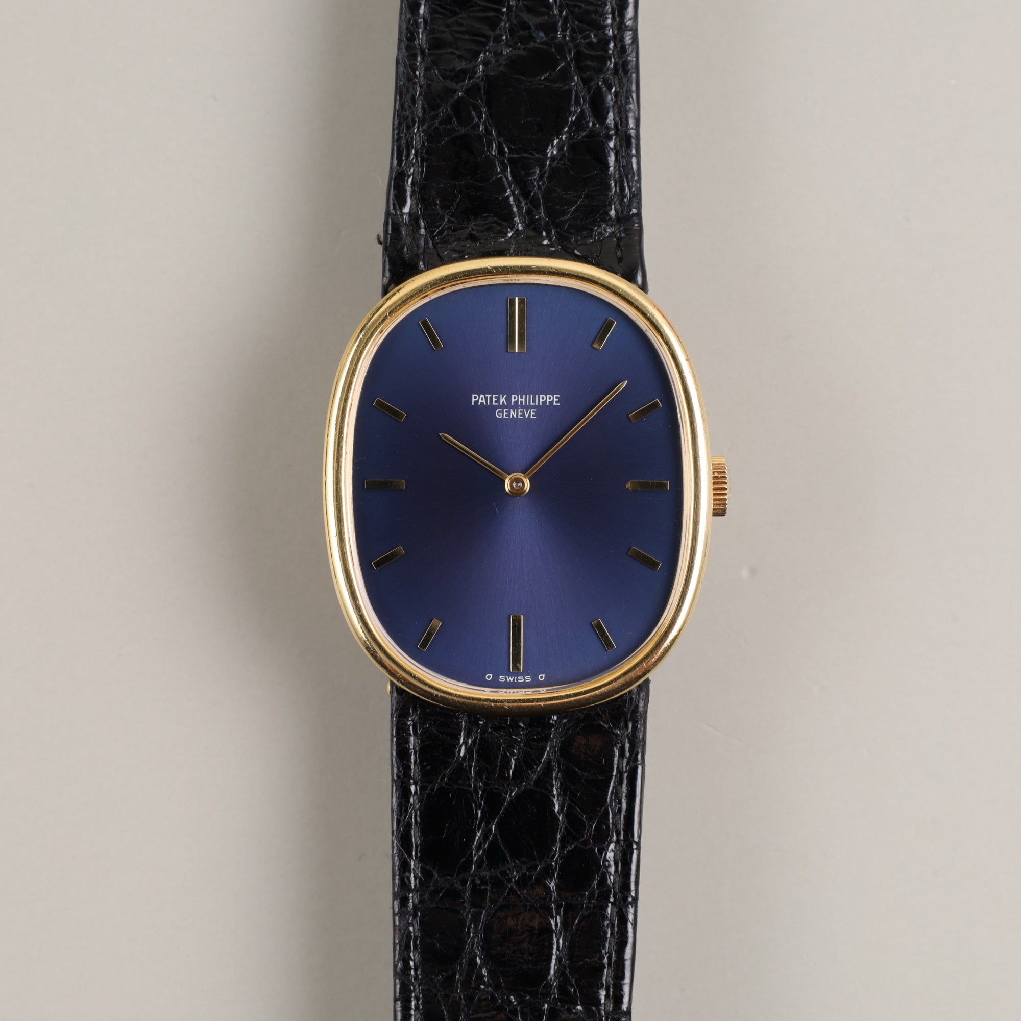 PATEK PHILIPPE GOLDEN ELLIPSE 3848J Manual winding Cal.215 YG Genuine belt Genuine buckle (750) Blue dial Overhauled