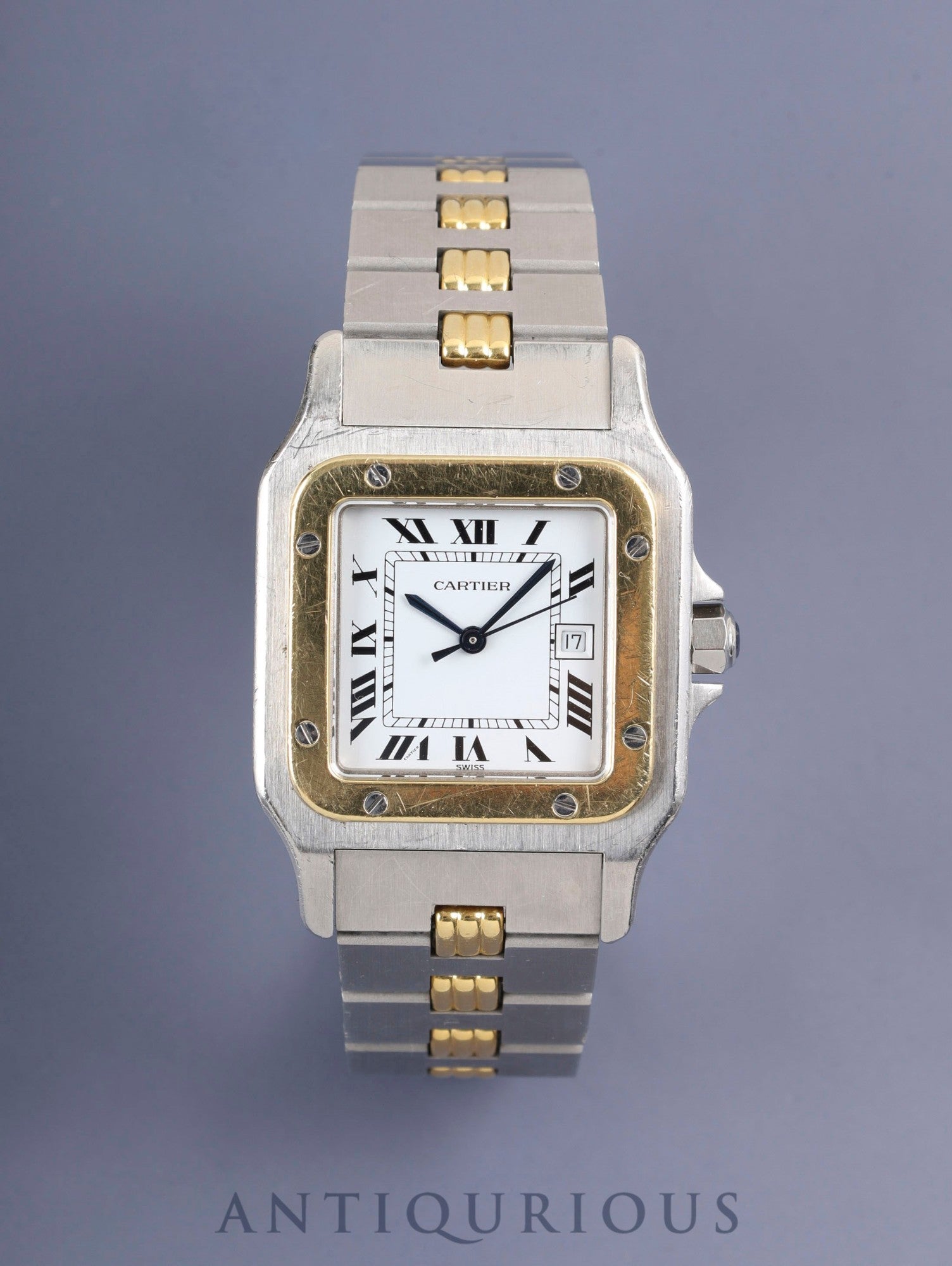 カルティエ サントス ガルベ LM 2961 自動巻き Cal.2671 SS/YG SS/YG ホワイトローマン文字盤 オーバーホール済み