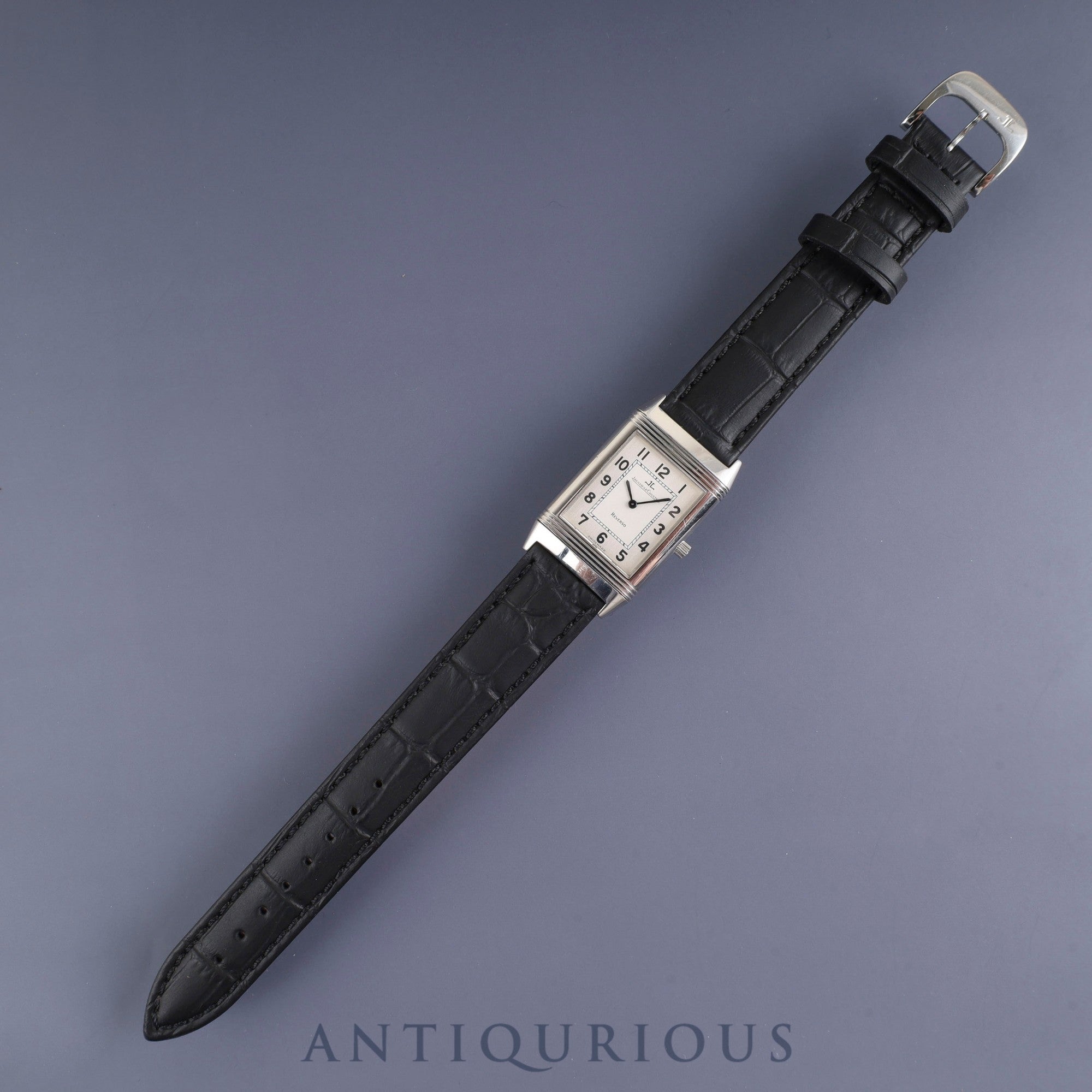 Jaeger-LeCoultre Reverso Classic 250.8.86 Manual Winding Caliber 846/1 Leather Strap Genuine Buckle (SS) Silver Arabic Dial Box Overhauled