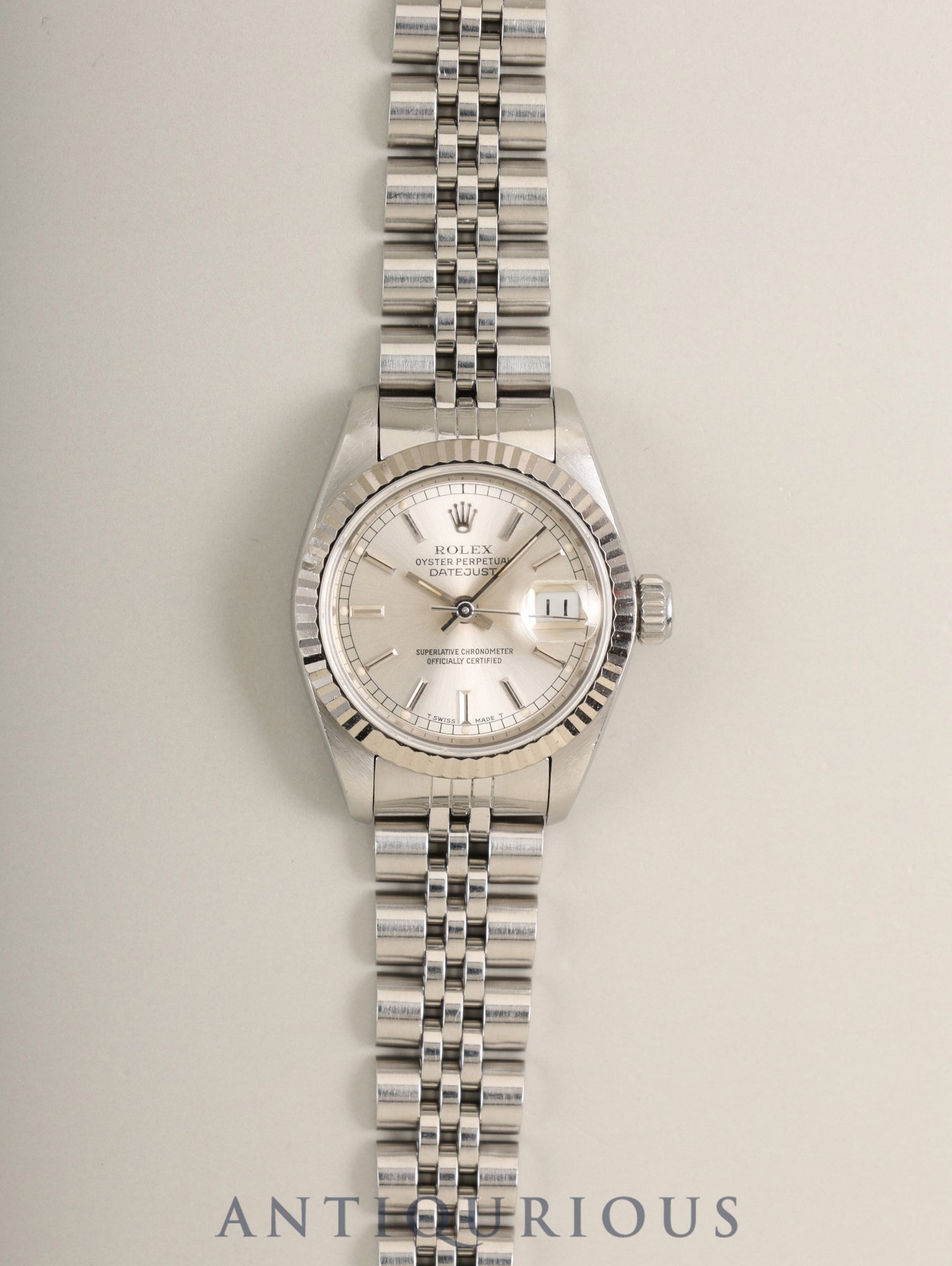 Rolex Datejust 69174 Automatic Caliber 2135 Stainless Steel/White Steel Silver Dial L Serial (1989-1990) Overhauled