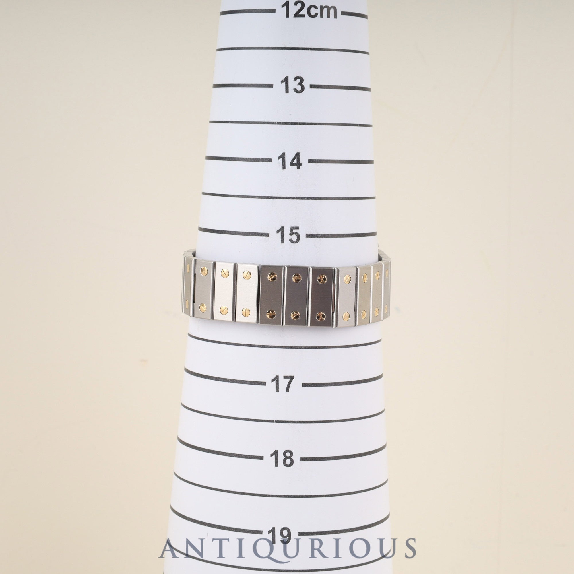 Cartier Santos Galbee LM 81036283 / 1553 Automatic, Stainless Steel/Yellow Gold, White Roman Dial, Fully Serviced at a Cartier Boutique