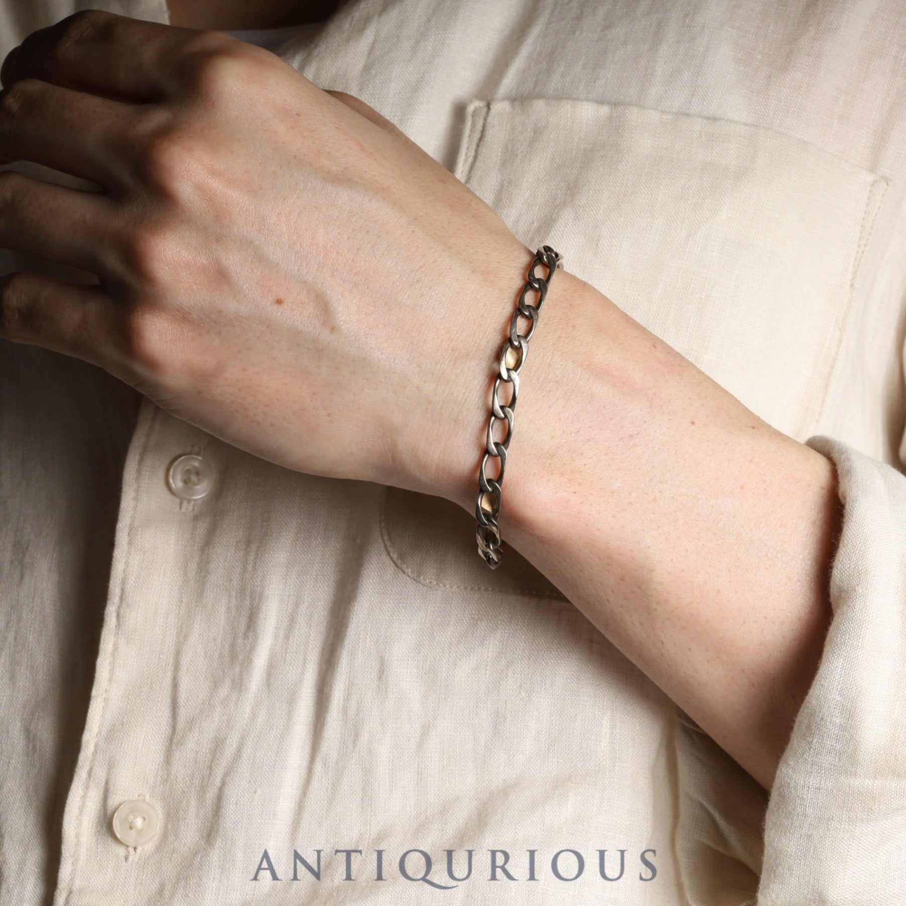 ティファニー ブレスレット フィガロチェーン ヴィンテージ コンビ