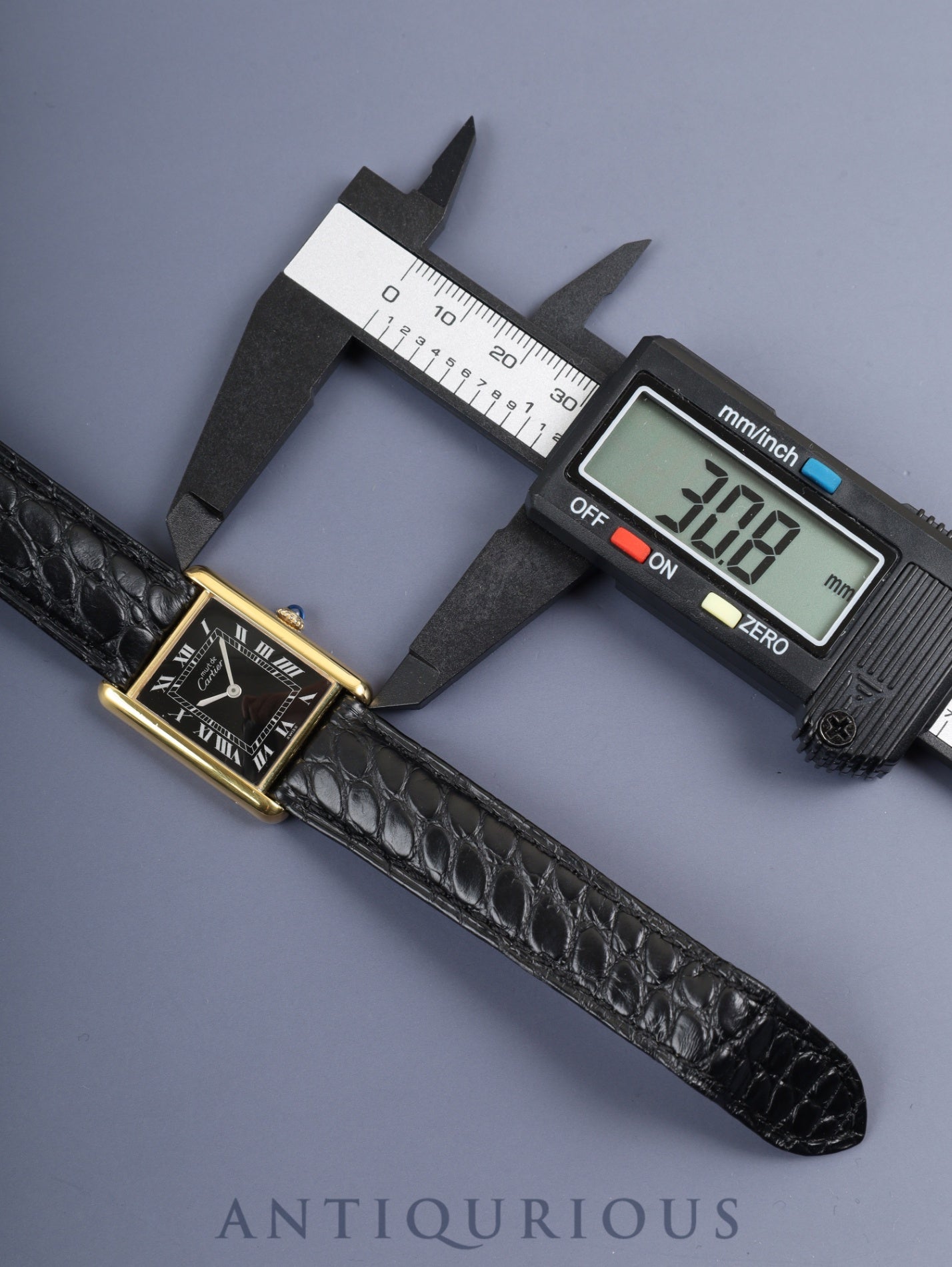 カルティエ マストタンク LM 手巻き Cal.78-1 SV925 純正革ベルト 純正Dバックル（GP）ブラックローマン文字盤（SWISS表記）1976年頃～1981年頃 オーバーホール済み 新品仕上げ済み