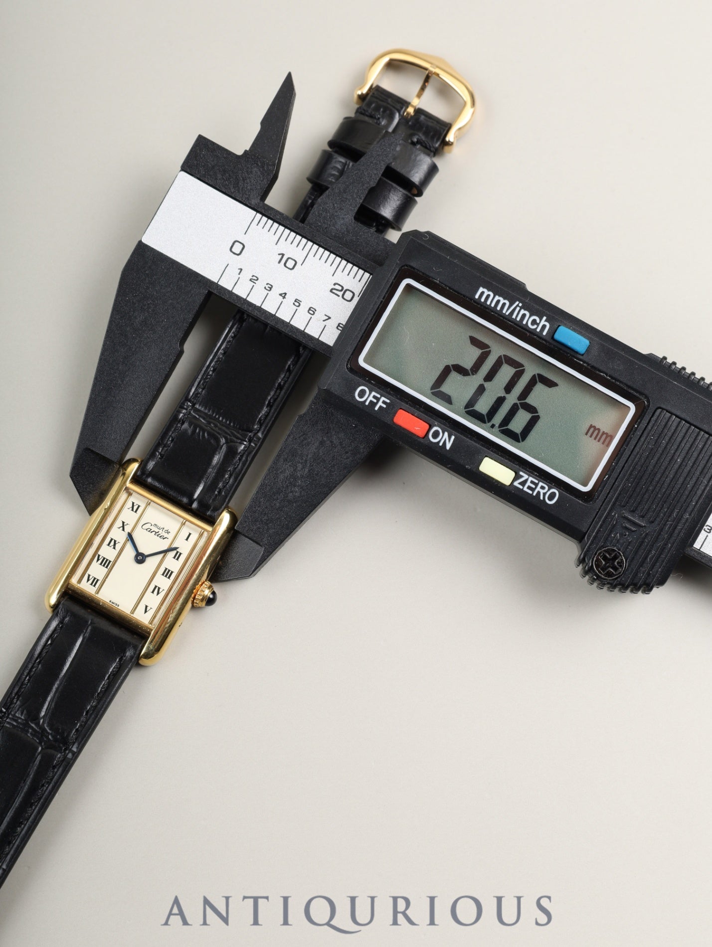 カルティエ マストタンク SM 5057001 クォーツ Cal.057 SV925 革 純正尾錠（GP）ストレートローマン文字盤（SWISS表記）オーバーホール済み