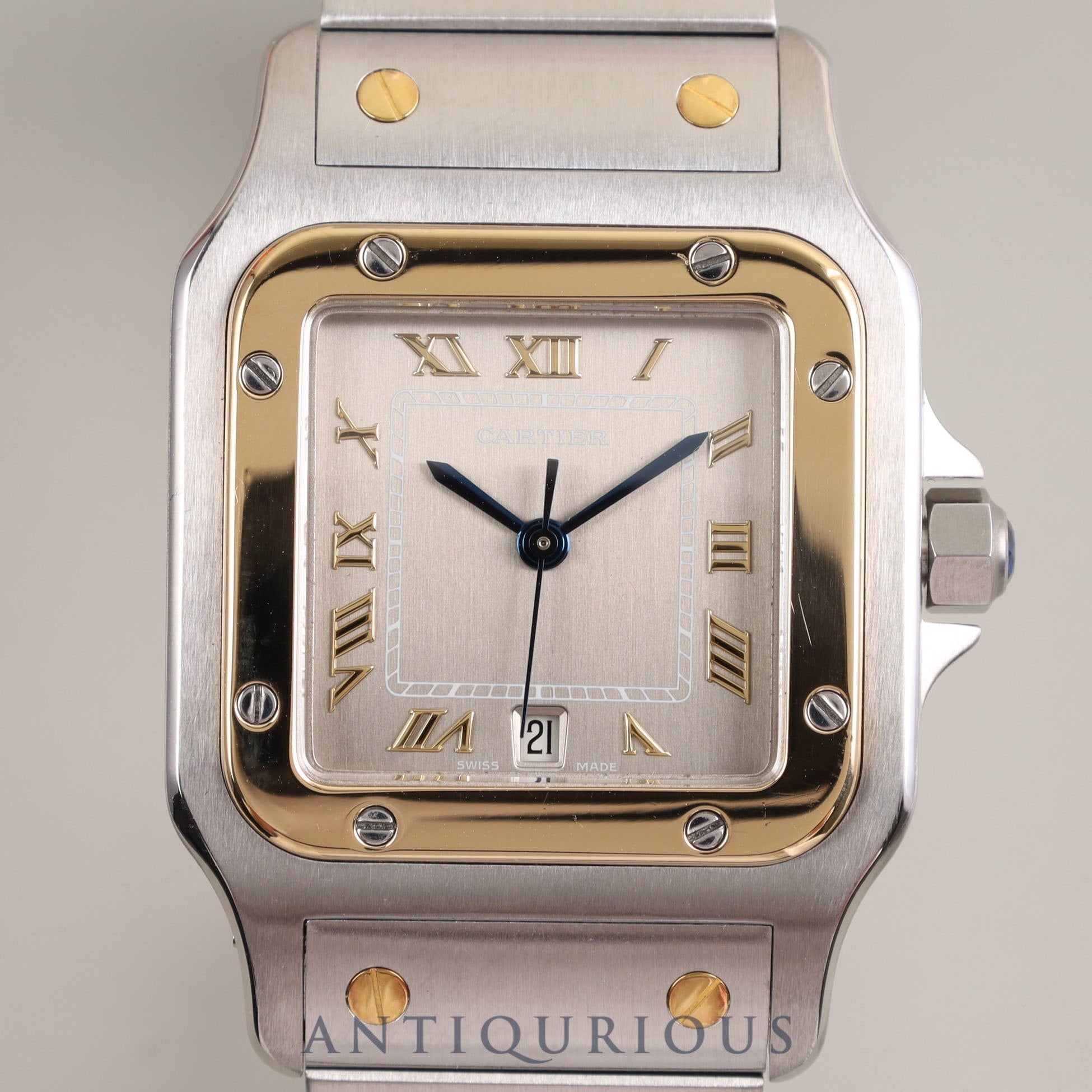 Cartier Santos Galbee LM 187901 Quartz SS/YG Grey Dial Completed Cartier Boutique Service