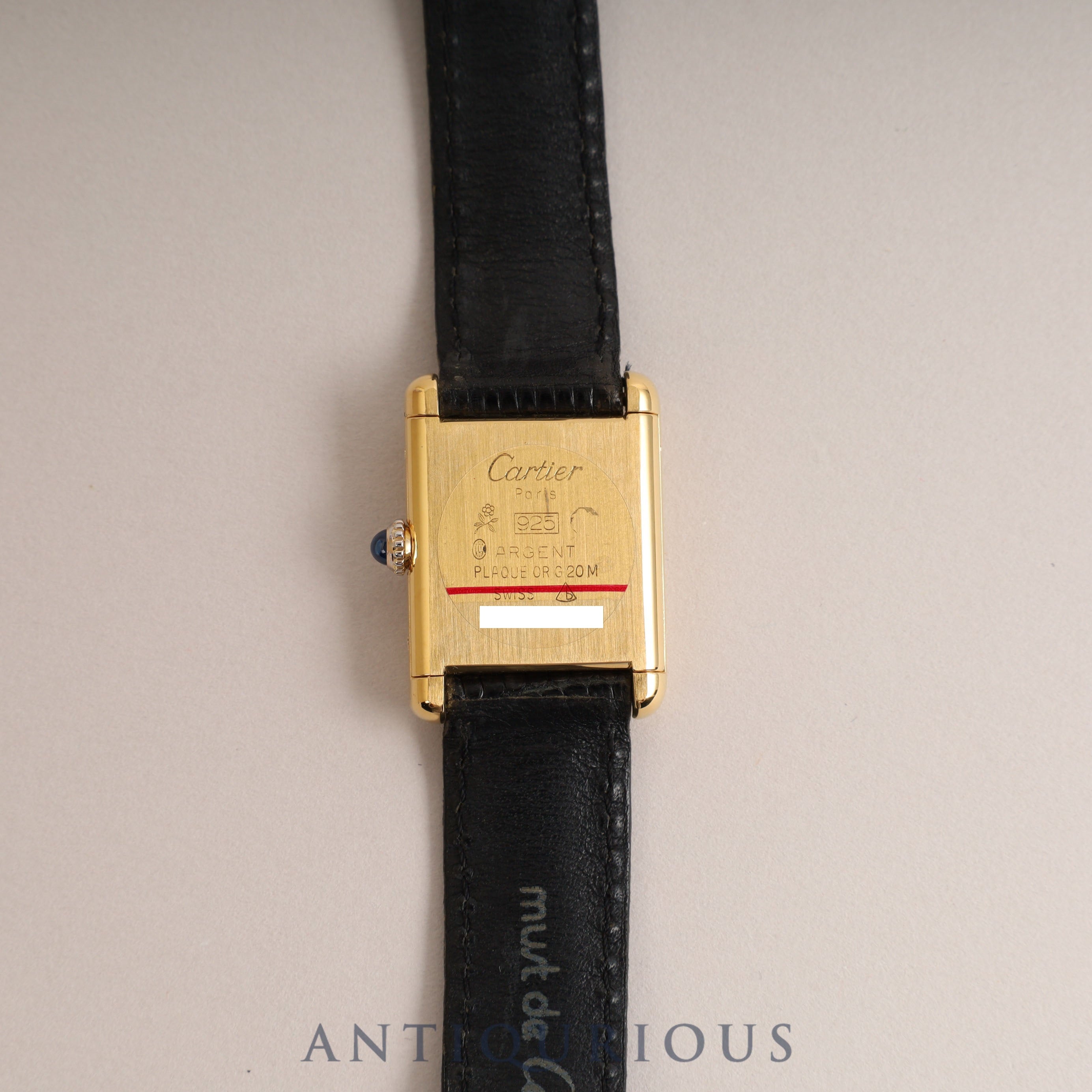 Cartier Must Tank SM Manual Winding Onyx Dial