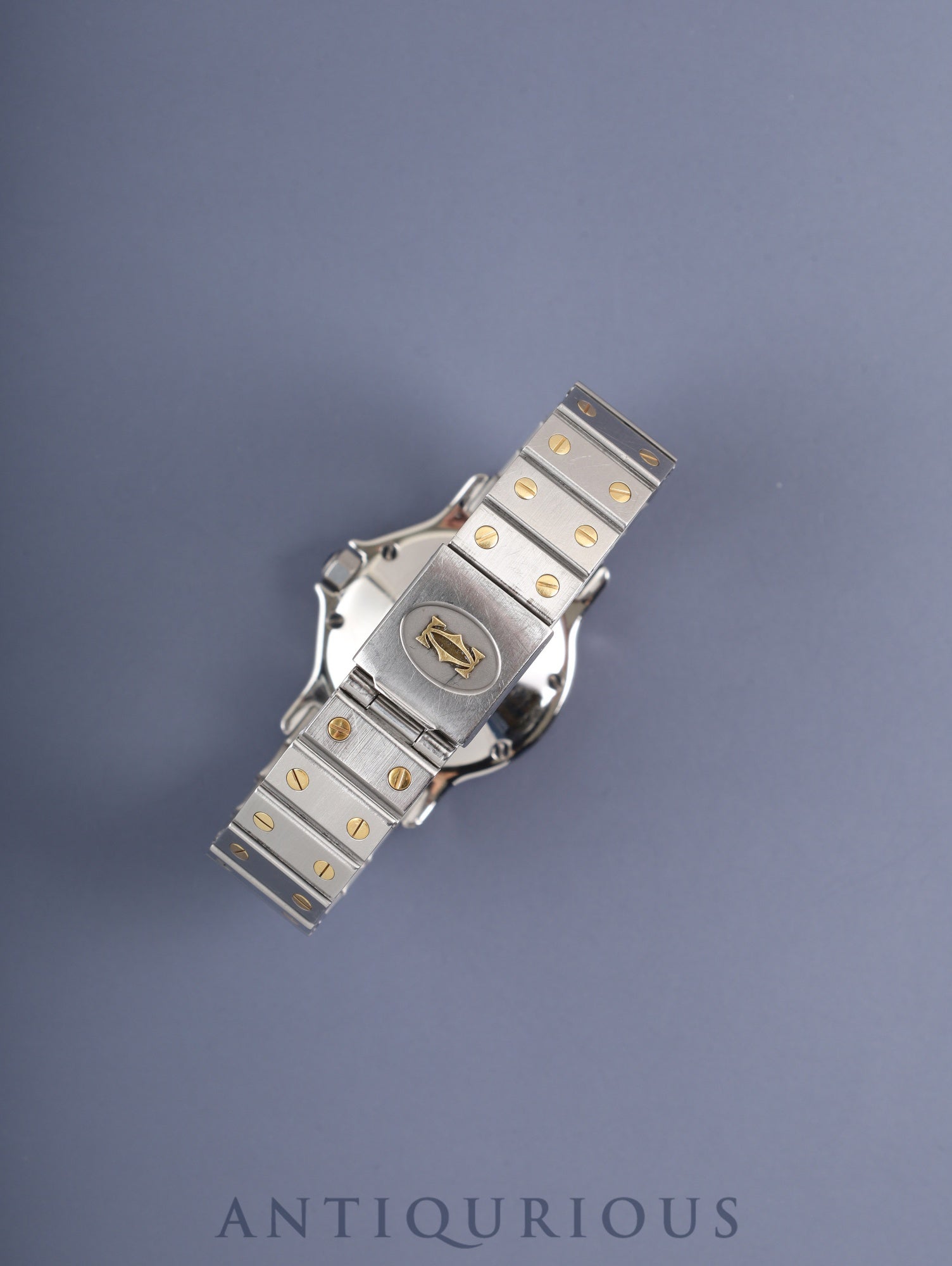 カルティエ サントス オクタゴン LM 2966 AC17.99gr 自動巻き SS×YG SS×YG ホワイトローマン文字盤 箱 保証書（1982年）修理明細書（印刷）タグ カルティエブティックにてコンプリートサービス（フルメンテナンス）済み