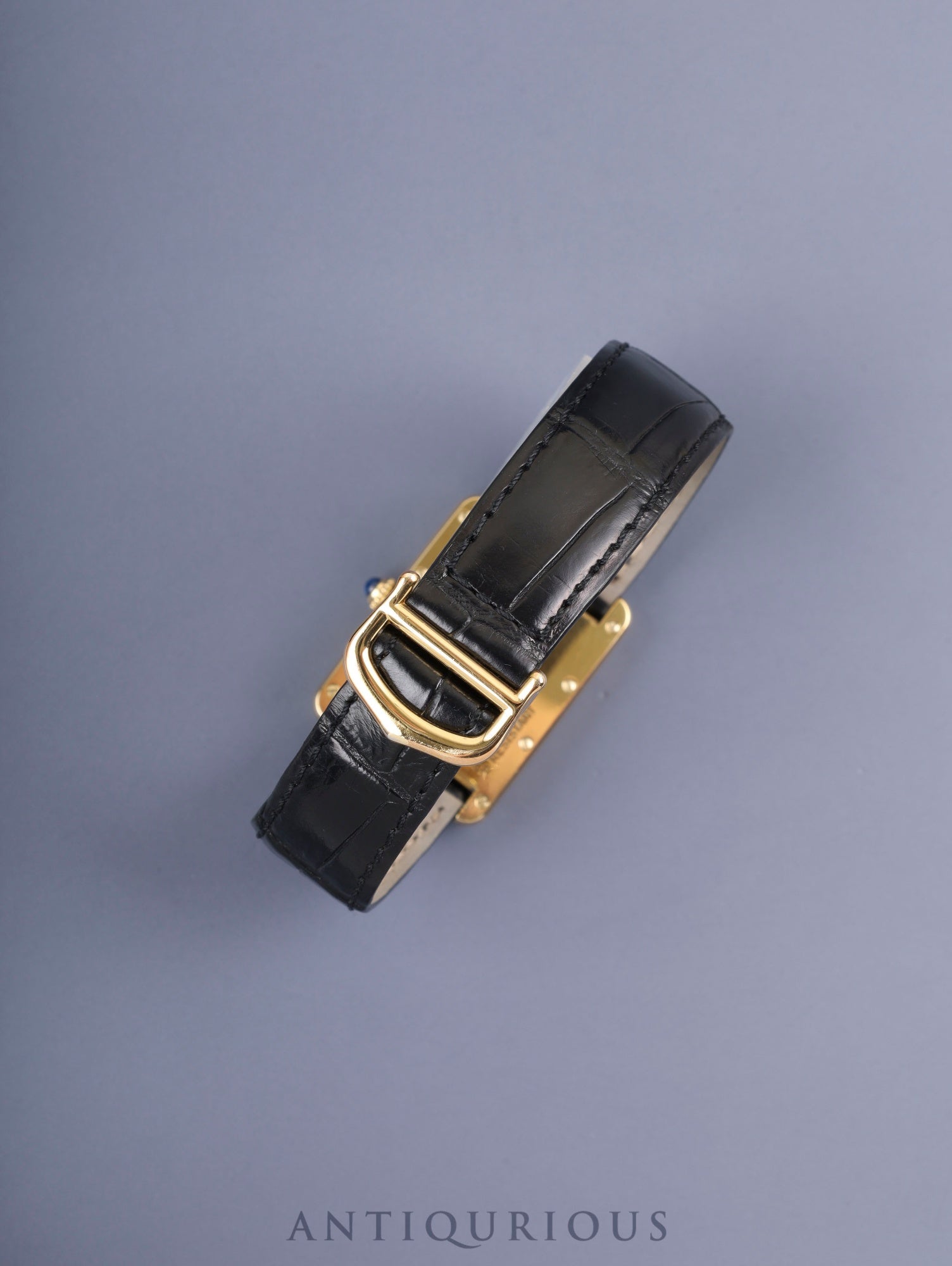 カルティエ マストタンク GM（XL） W1017454 / 2413 クォーツ Cal.687 SV925 革 純正Dバックル（GP） アイボリーローマン文字盤 オーバーホール済み