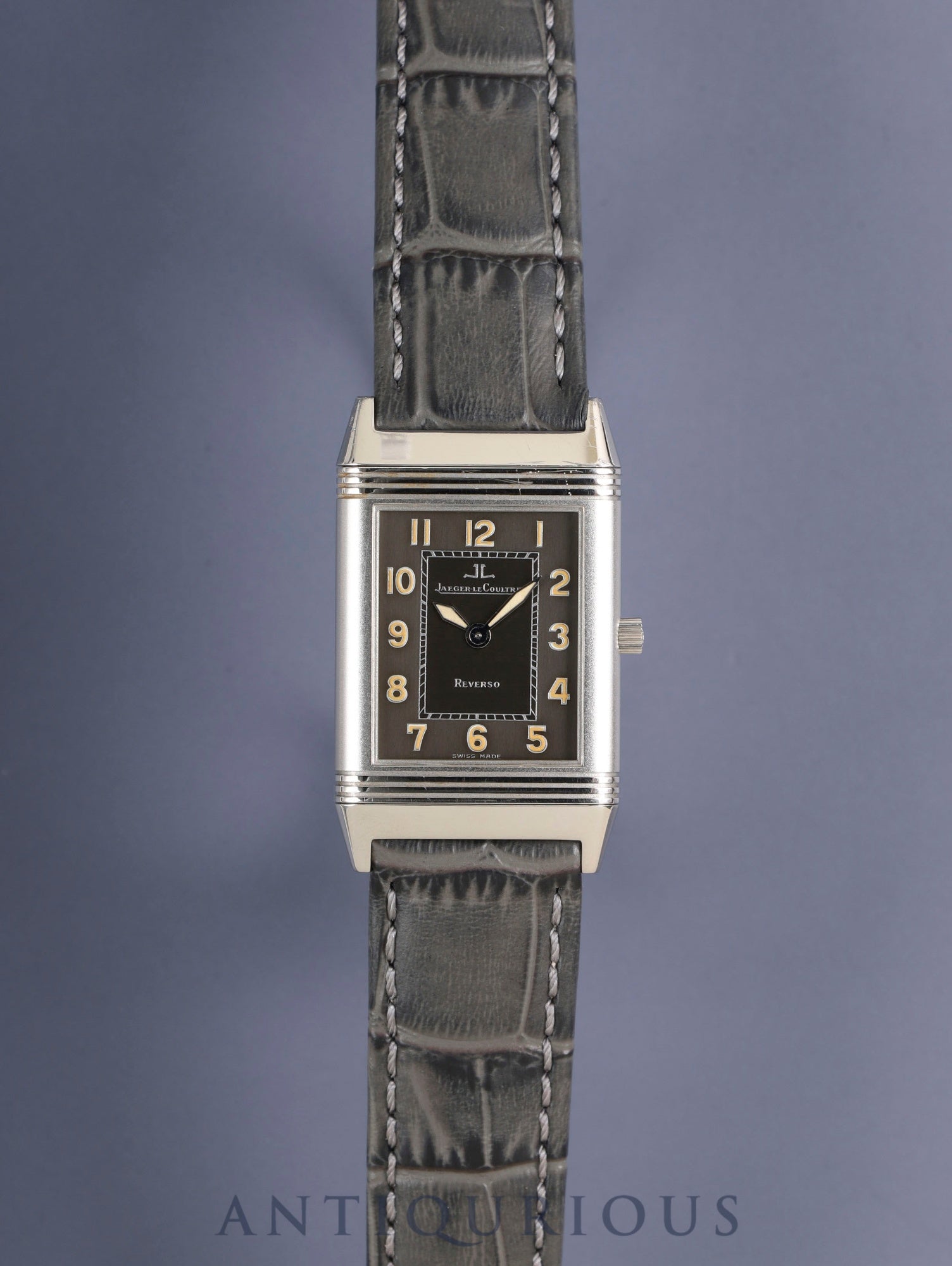 Jaeger-LeCoultre Reverso Classic Shadow 251.8.86 Manual winding Cal.846-1 SS (engraved back) Leather strap Original pin buckle (SS) Grey dial Overhauled