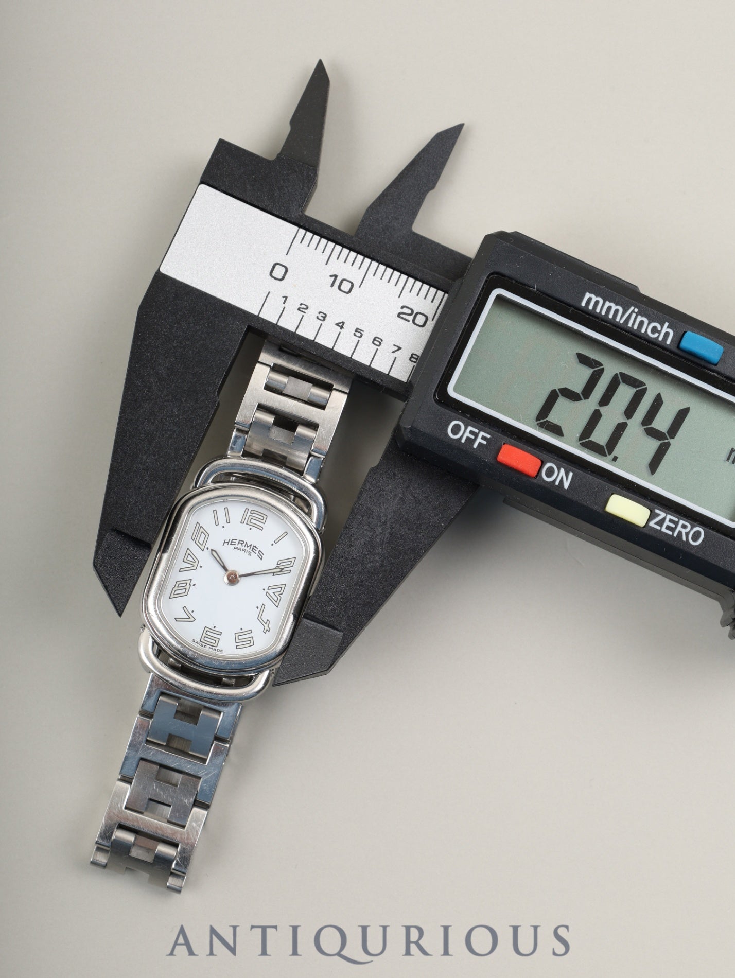 エルメス ラリー RA1.210 クォーツ Cal.976.001 SS SS ホワイト文字盤