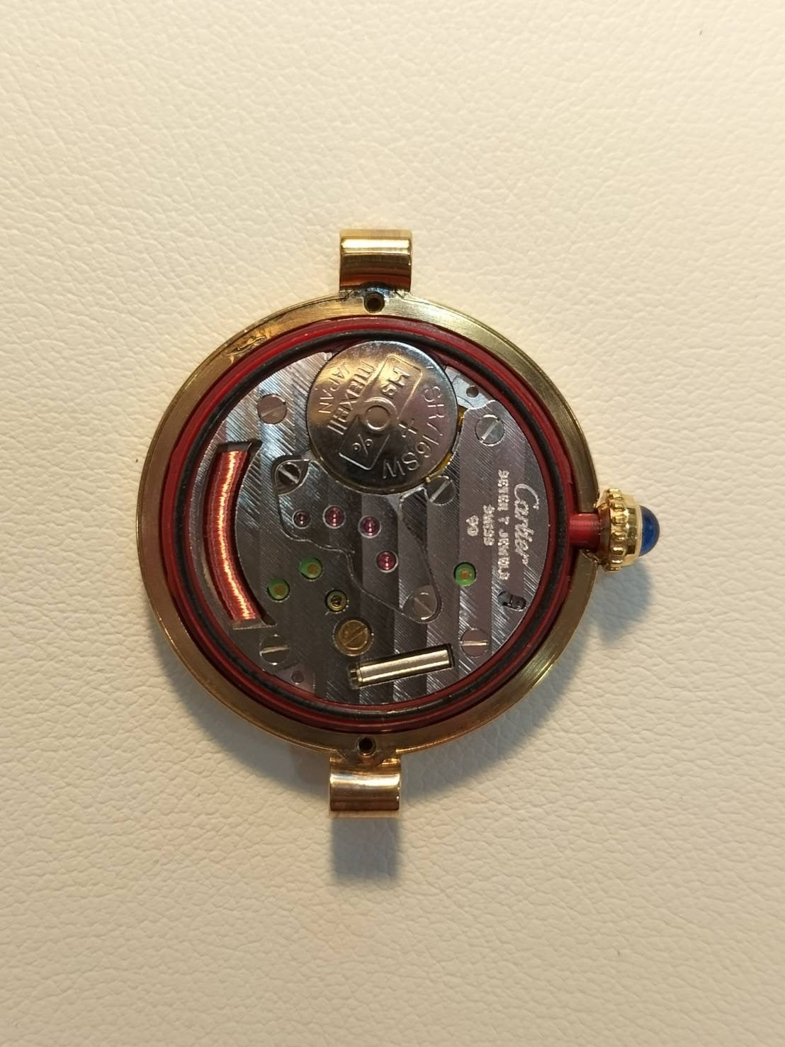 カルティエ マスト ヴァンドーム VLC SM 590004 クォーツ Cal.90 SV925 革 純正ピンバックル（GP）アイボリーローマン文字盤 オーバーホール済み