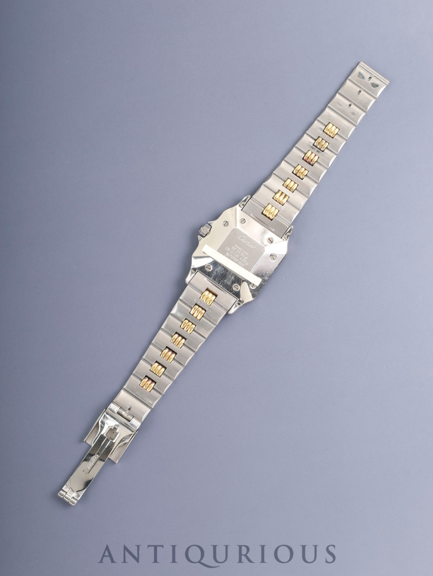 カルティエ サントス カレ LM 2961 自動巻き Cal.ETA2671 SS/YG SS/YG ゴドロンブレス ホワイトローマン文字盤（SWISS表記） オーバーホール済み
