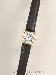 カルティエ マストタンク SM W1005554 / 5057001 クォーツ Cal.057 SV925 革 純正Dバックル（GP）オパラン文字盤（SWISS表）オーバーホール済み 新品仕上げ済み