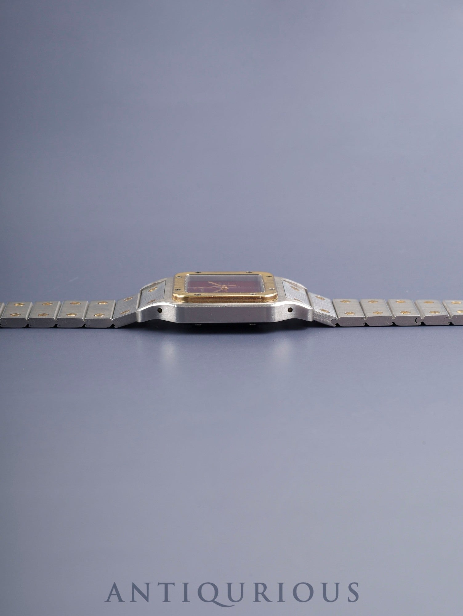 カルティエ サントス カレ LM 2961 自動巻き Cal.ETA2671 SS/YG SS/YG ガーネットダイヤル ボルドー文字盤（SWISS表記）オーバーホール済み
