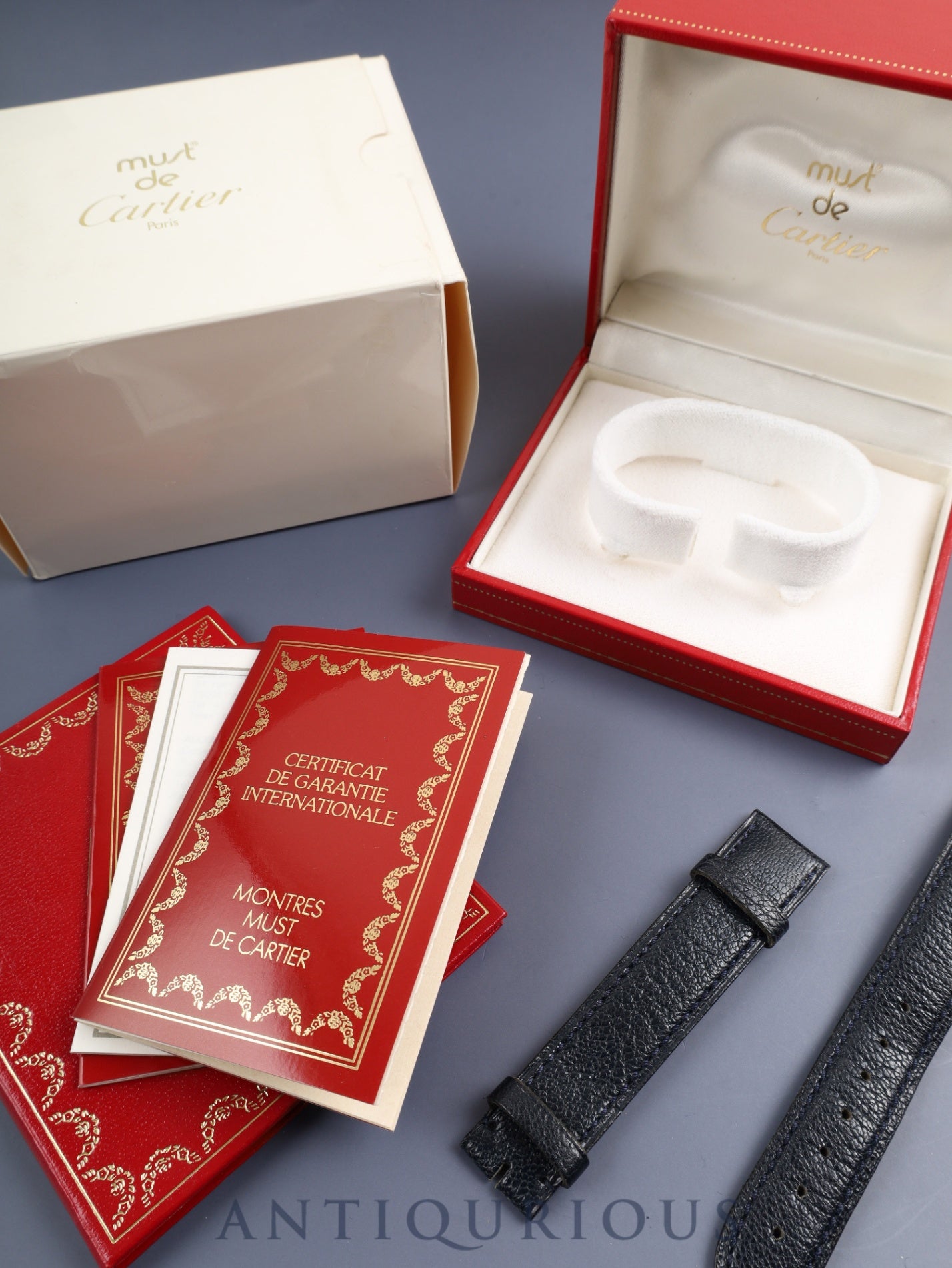 カルティエ マストタンク LM 690006 クォーツ Cal.90 SV925 革 純正ピンバックル（SS）ホワイトローマン文字盤（SWISS表記）箱 冊子 保証書（無記載）オーバーホール済み