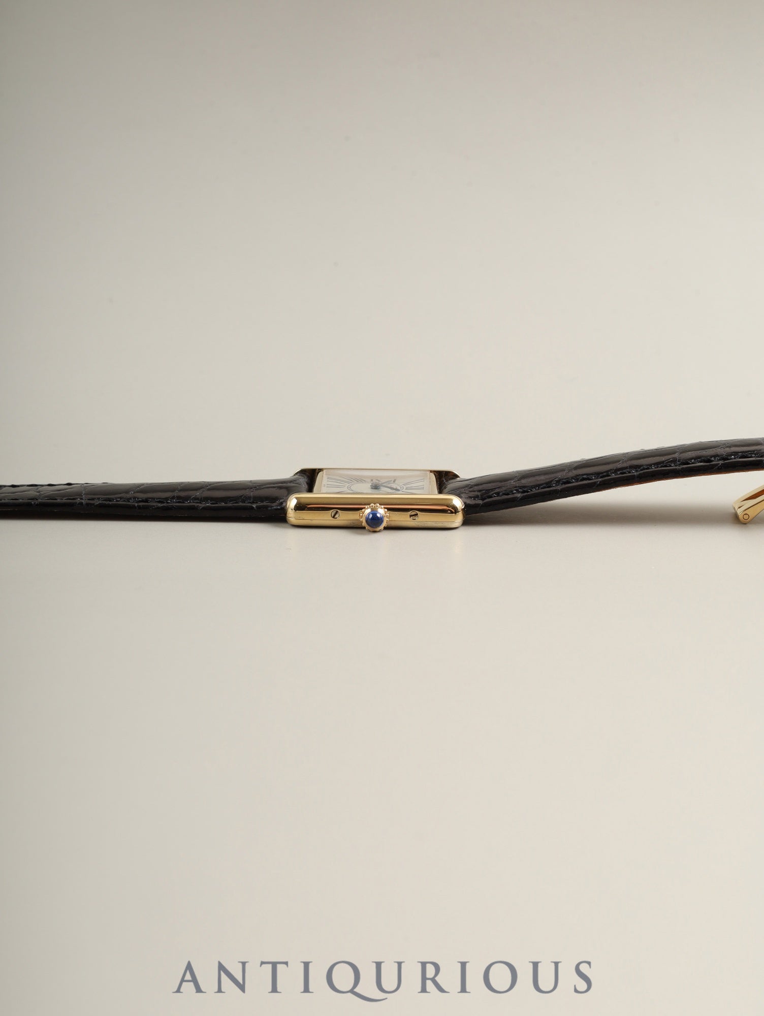 カルティエ マストタンク SM 5057001 クォーツ Cal.- SV925 革 純正Dバックル（GP）オパラン文字盤（SWISS表記）箱 冊子 保証書（1995年）カルティエブティックにてコンプリートサービス済み